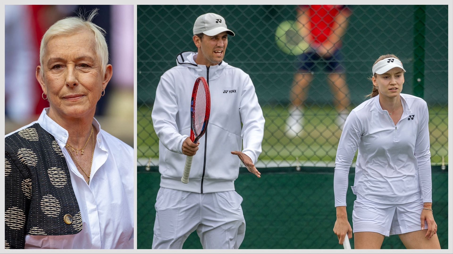 Martina Navratilova, Elena Rybakina and Stefano Vukov. Source: Getty