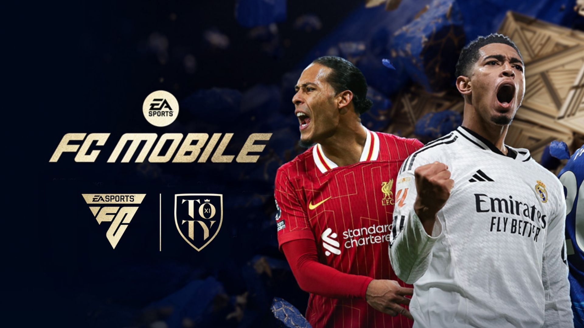 EA FC Mobile UTOTY 2025 Virgil van Dijk and Jude Bellingham ratings leaked (Image via EA Sports)