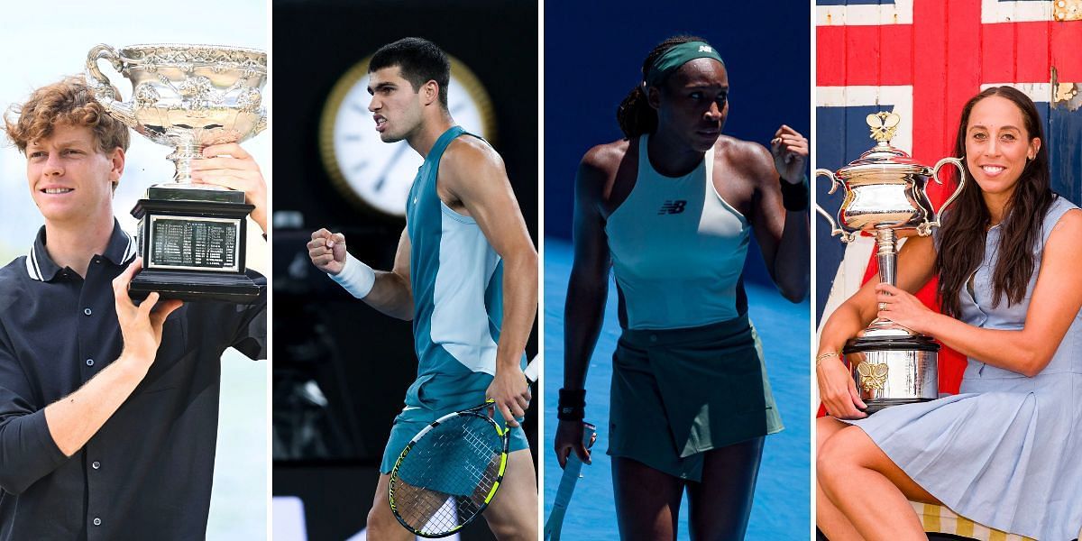 Carlos Alcaraz, Jannik Sinner, Coco Gauff and Madison Keys are all set to compete in February (Image Source: Getty)