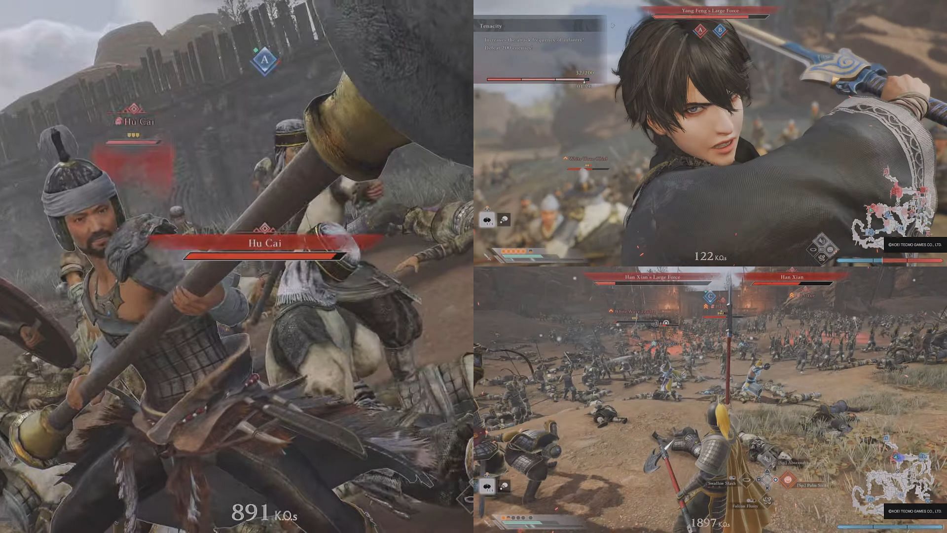 The final rounds of the Subjugation of the White Wave Bandits in Dynasty Warrior Origins (Image via Koei Tecmo)