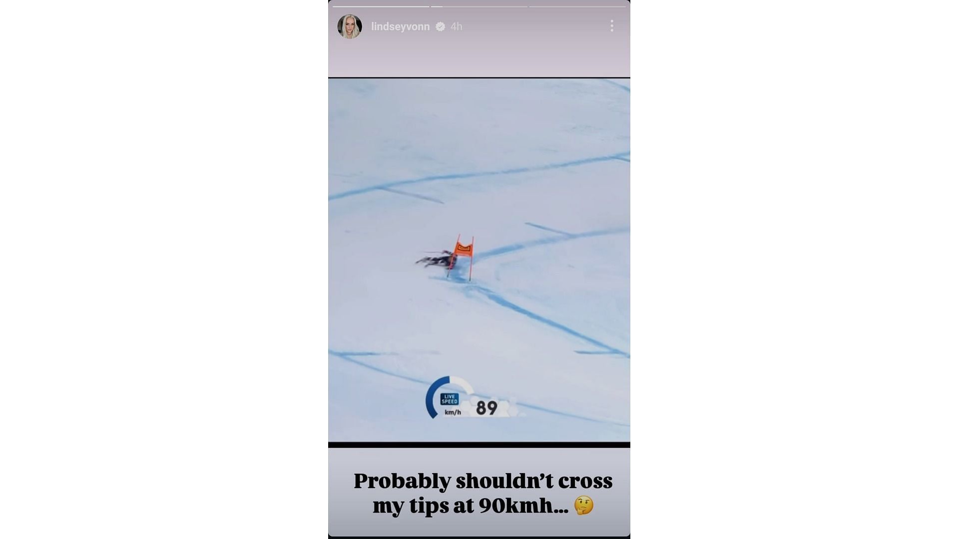 Screenshot of Vonn&#039;s Instagram story (Image via: Vonn&#039;s Instagram handle)