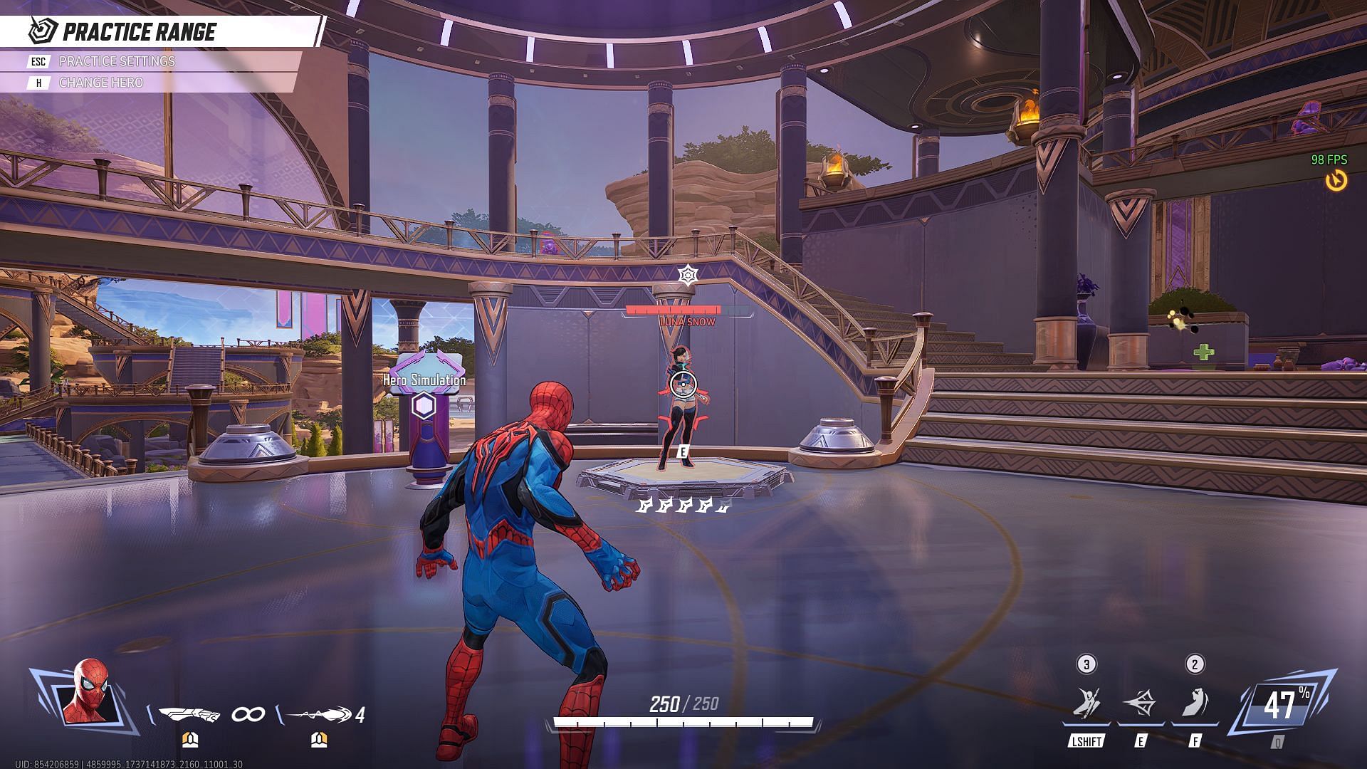 Spider-Man&#039;s Spider Tracer mark on an enemy (Image via NetEase Games)