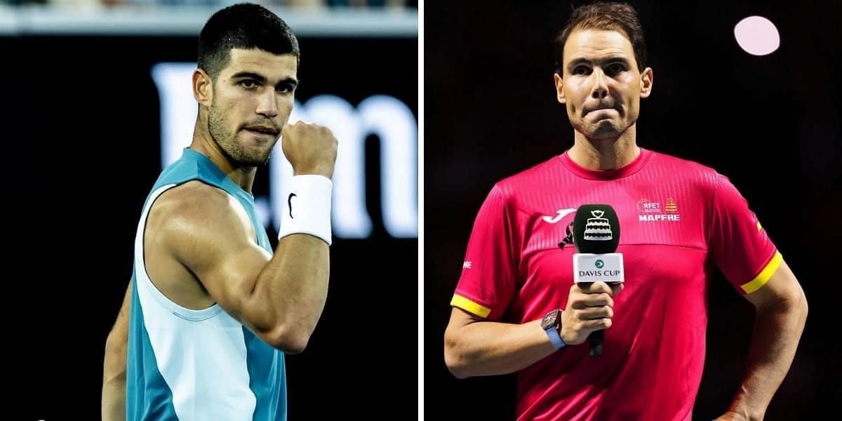 Carlos Alcaraz (L) &amp; Rafael Nadal (R) (Source - GETTY)