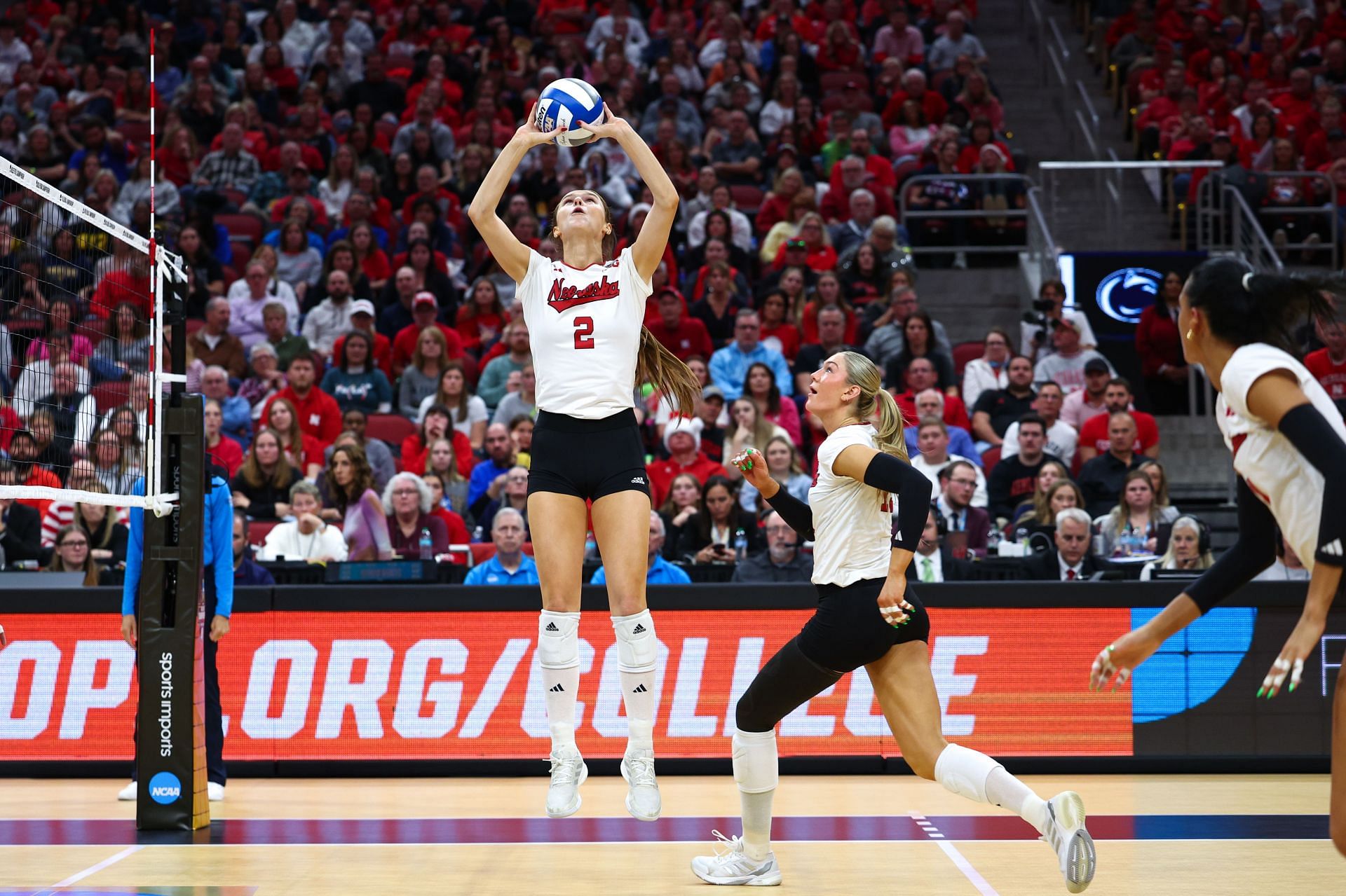 Bergen Reilly at the Division I Women&#039;s Volleyball Semifinals 2024 (Photo by Jamie Schwaberow/NCAA Photos via Getty Images)