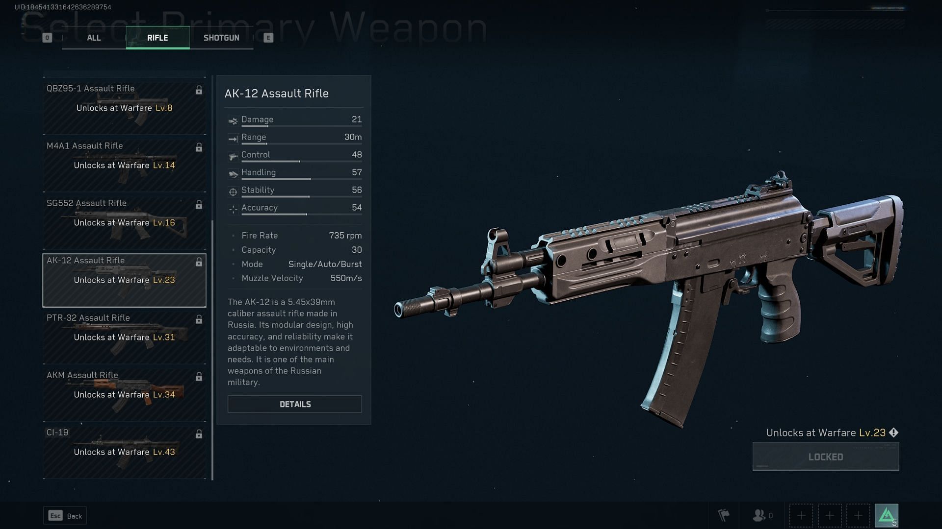 AK-12 assault rifle in Delta Force (Image via TiMi Studio Group)