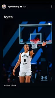 Nyara Sabally's IG story