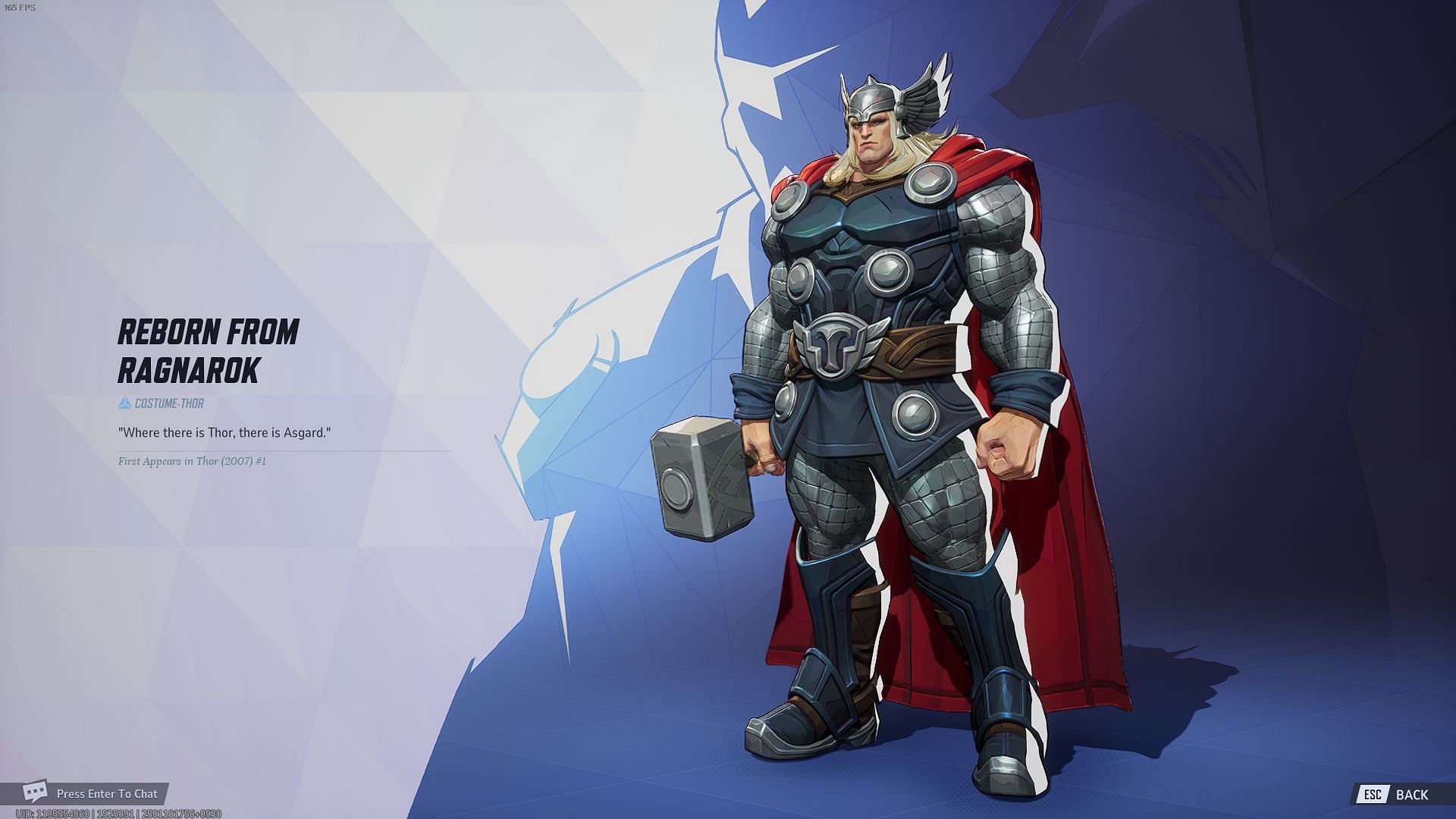 Thor Reborn from Ragnarok in Marvel Rivals (Image via NetEase Games)