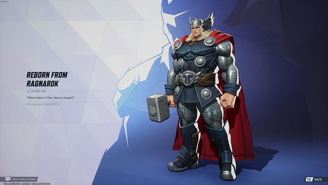 How to get Thor Reborn from Ragnarok skin in Marvel Rivals