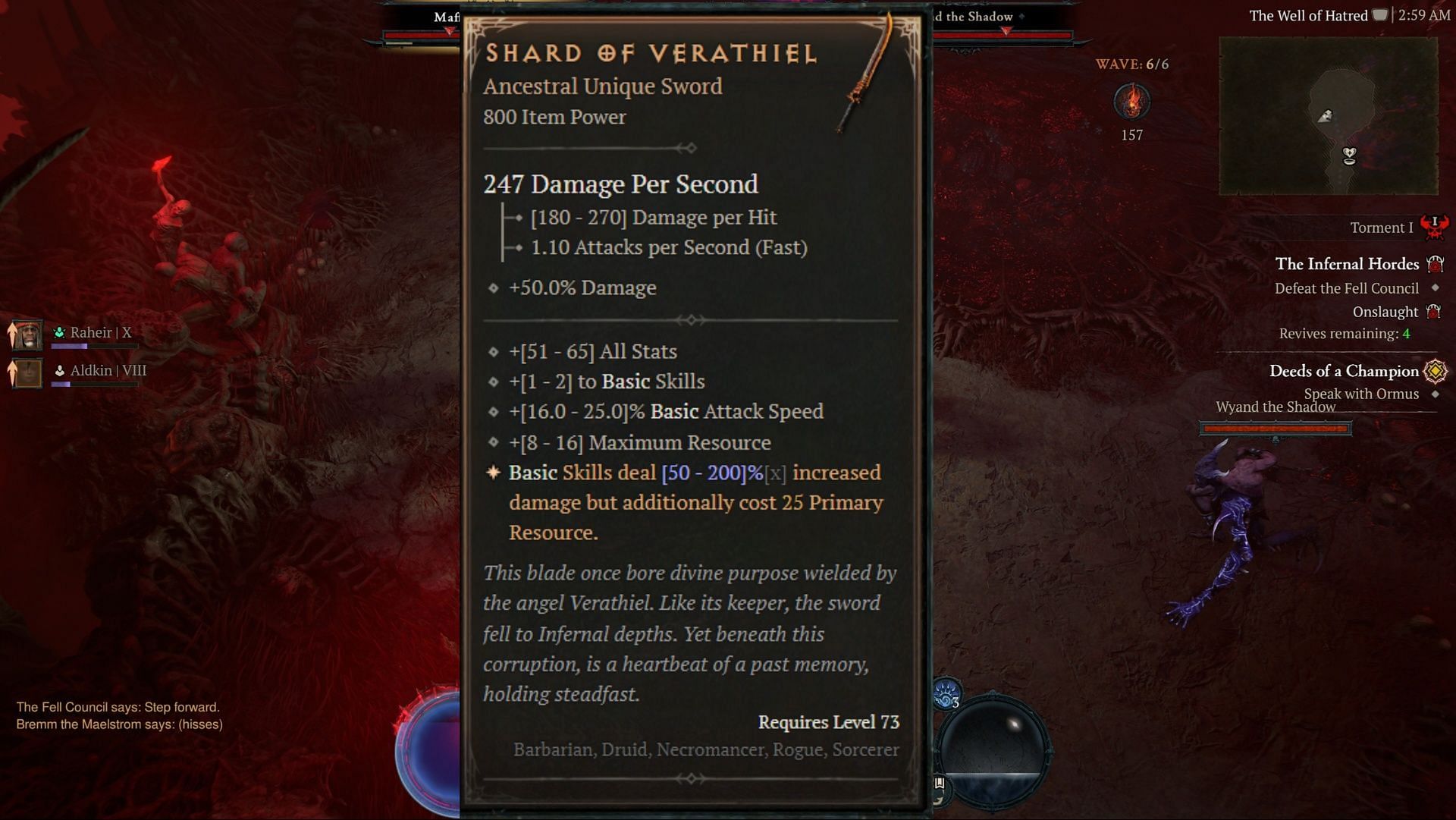 The Shard of Verathiel can certainly be a powerful weapon in the right build (Image via Blizzard Entertainment)