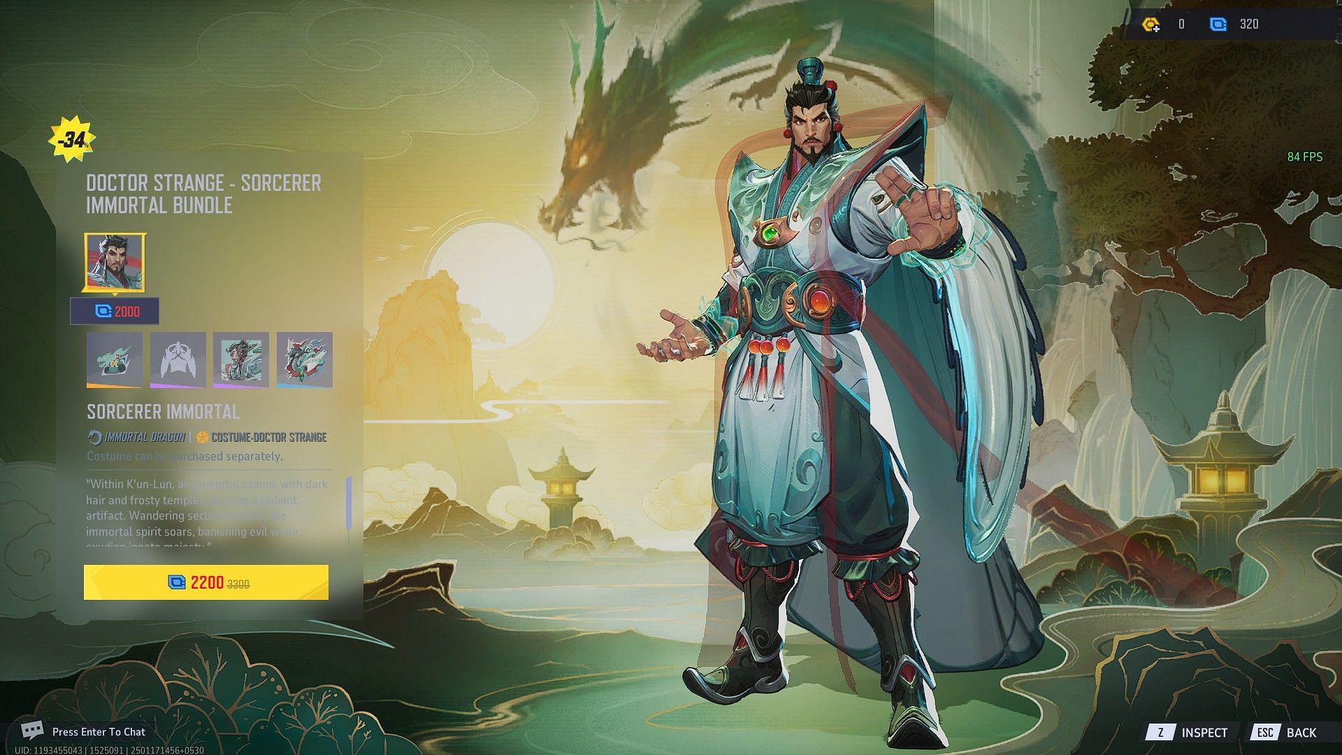 Purchase the Sorcerer Immortal Costume from the shop (Image via NetEase Games)