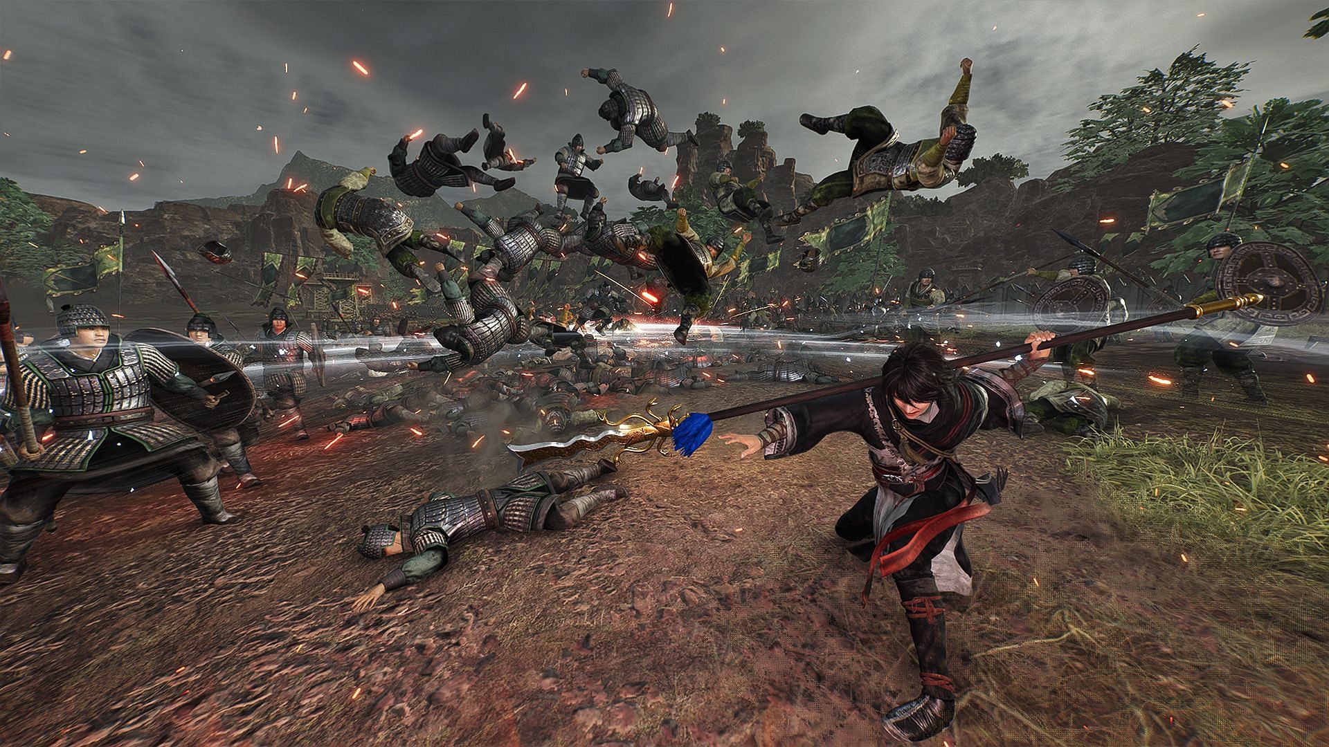 Crouching Tiger Strike is one of the Battle Arts for Lance in Dynasty Warriors Origins (Image via Koei Tecmo)