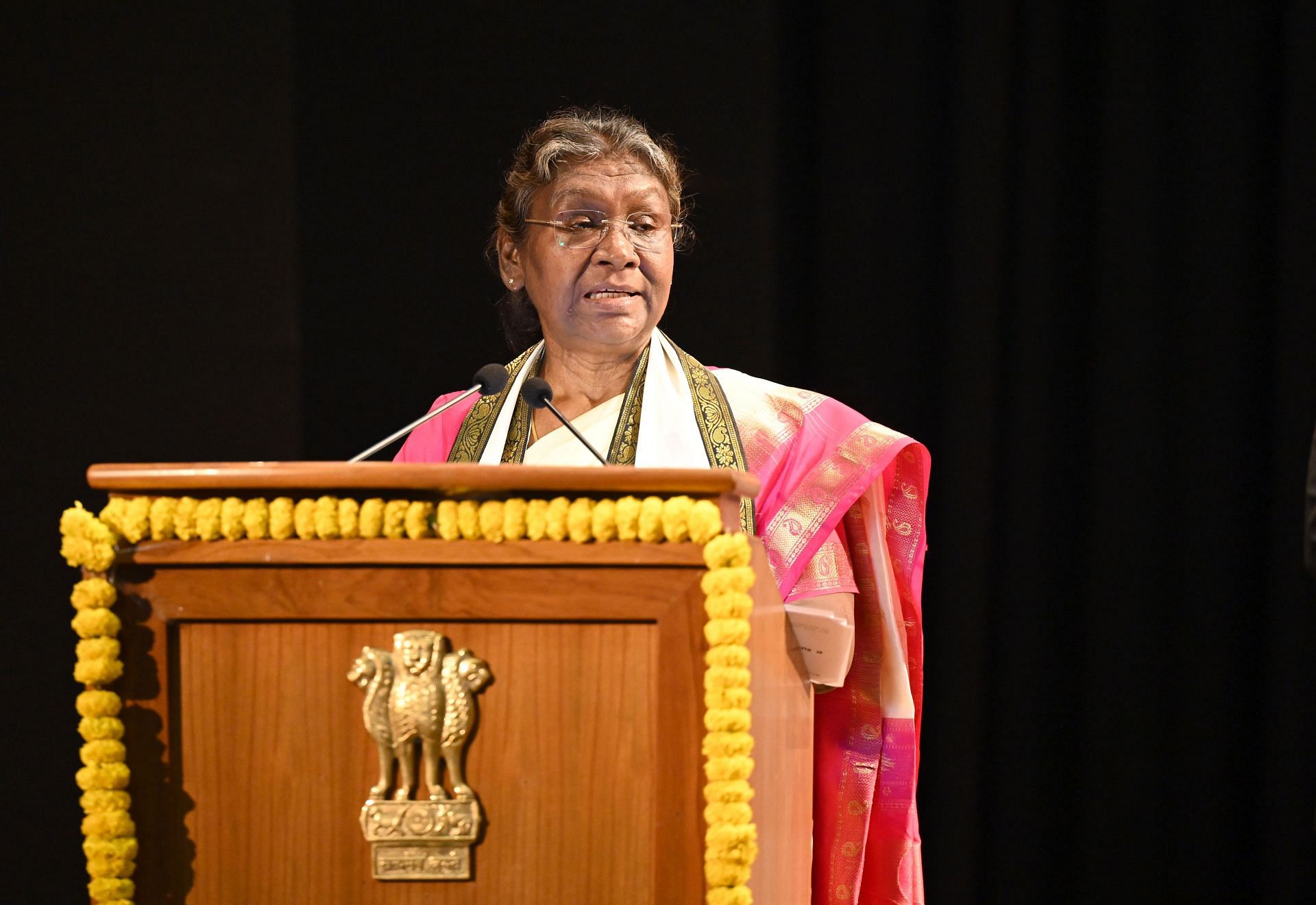 President Droupadi Murmu Graced 6th Convocation Of Jawaharlal Nehru University - Source: Getty