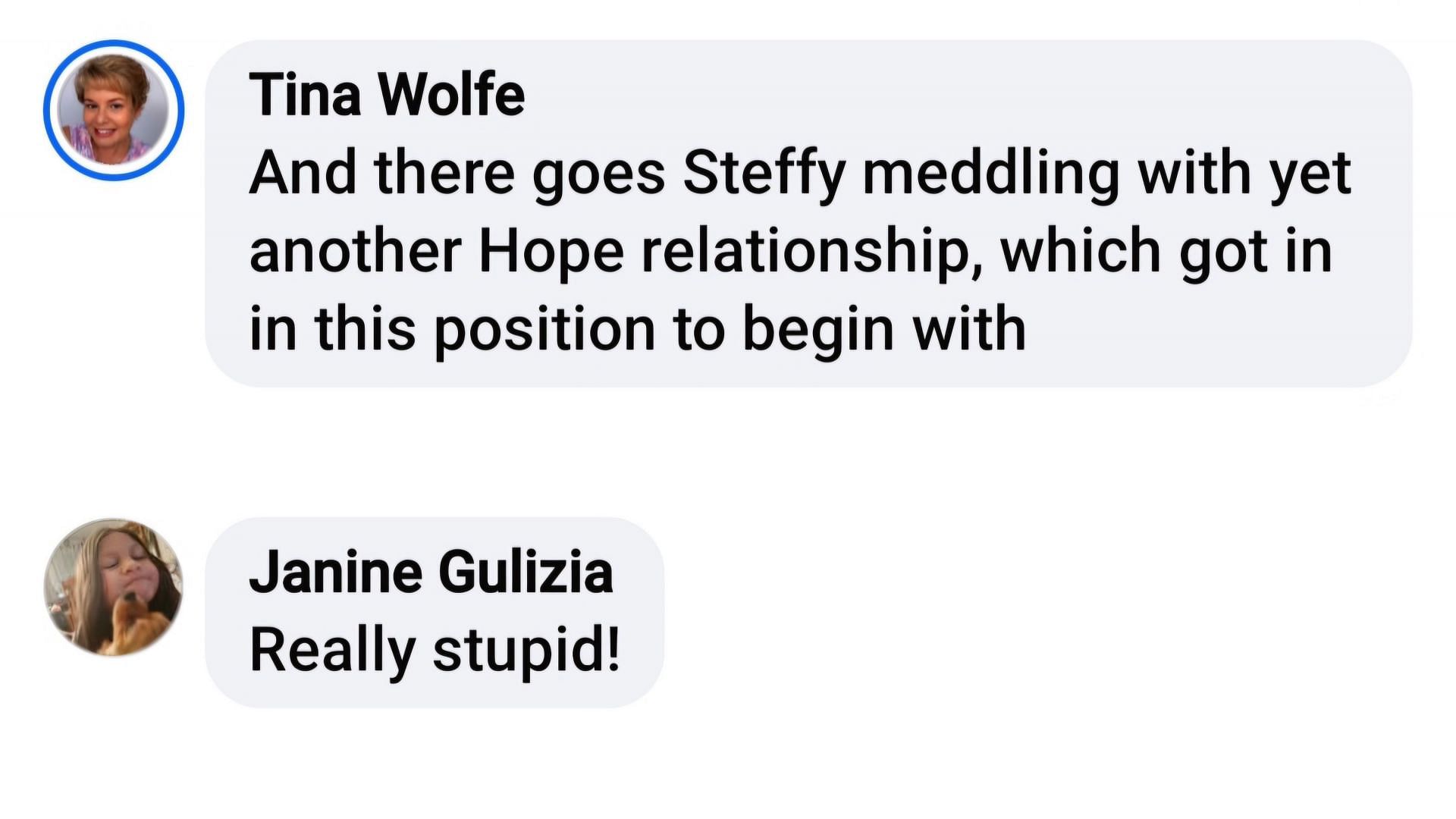 Fan opinions on Steffy and her plan (via Angella MD Edwards / Facebook)