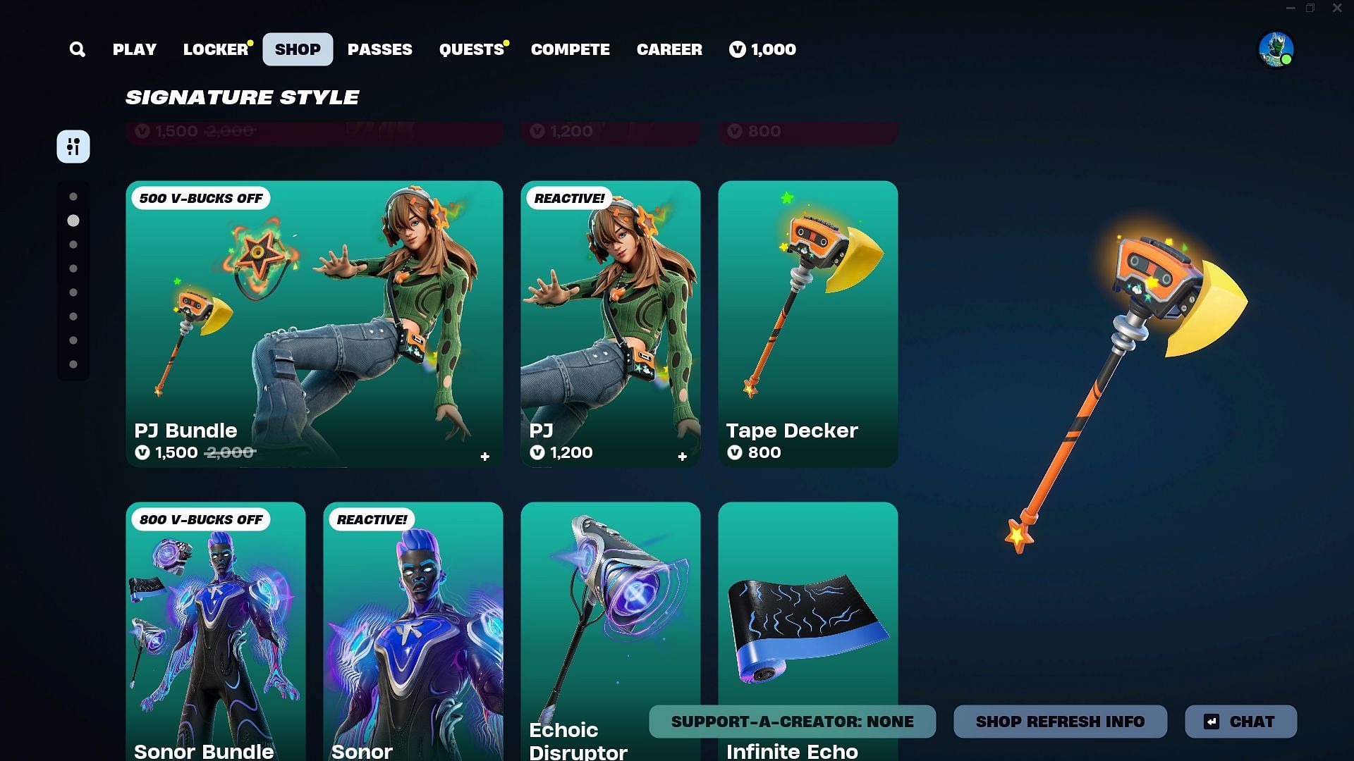 You can purchase the PJ skin in Fortnite separately (Image via Epic Games)