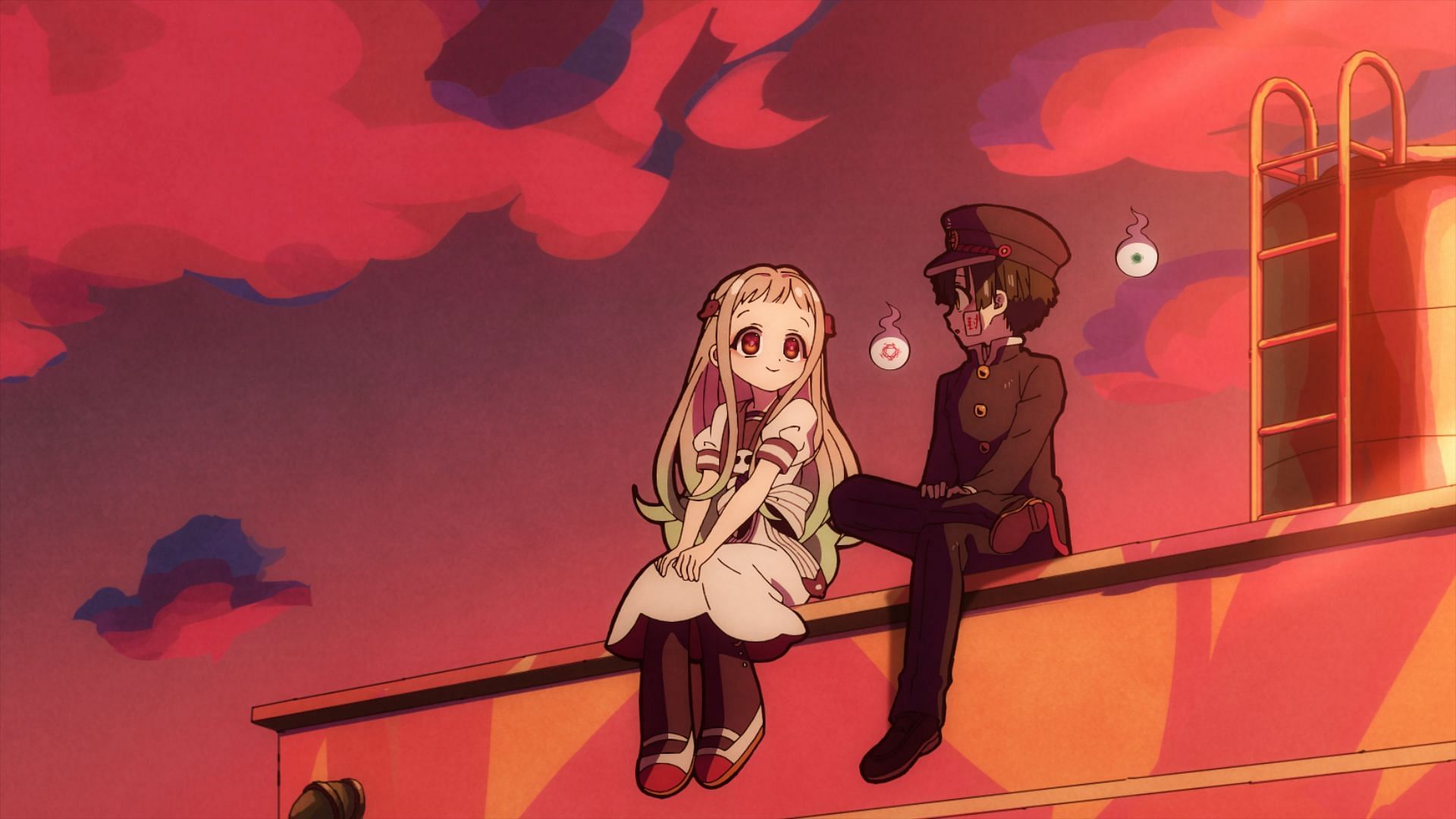 Nene and Hanako at the roof (Image via Lerche)