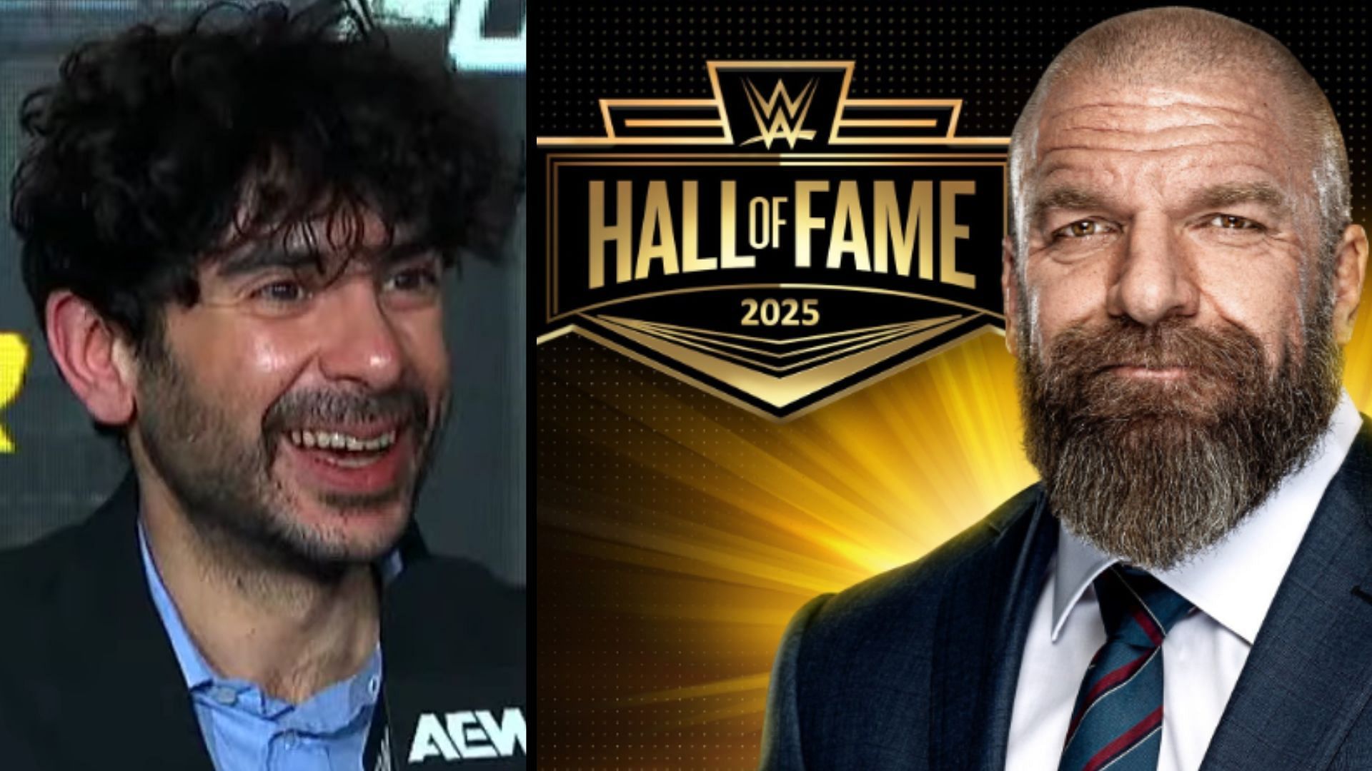 Tony Khan (L) and Triple H (R) (Image via AEW YT and WWE IG) 