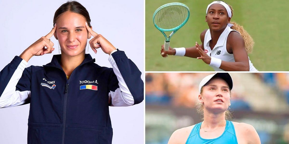 Anca Todoni (L), Coco Gauff (top right), and Elena Rybakina | Images: Getty