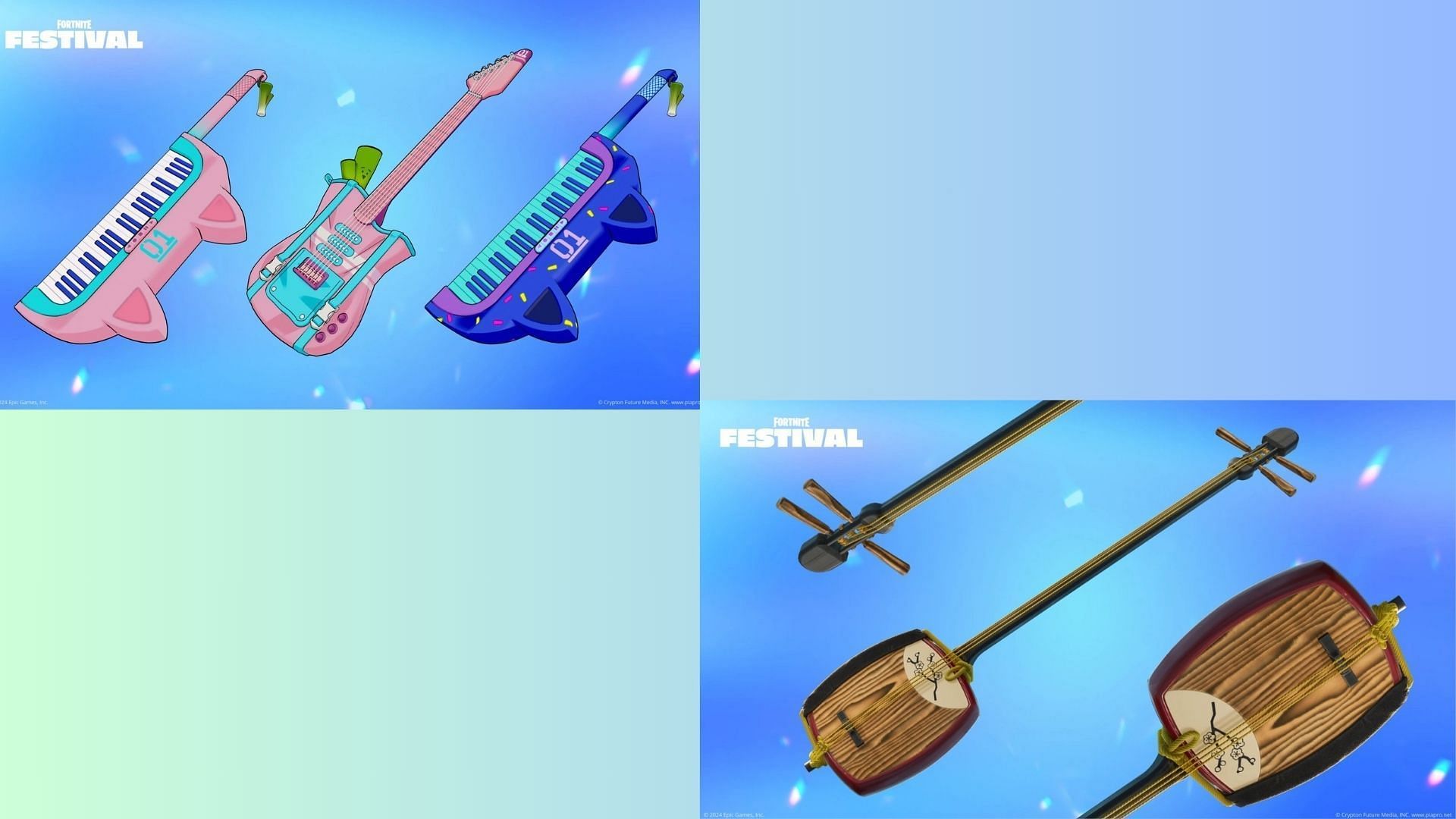 Fortnite leaks showcase the upcoming instruments (Image via X/@SpushFNBR)