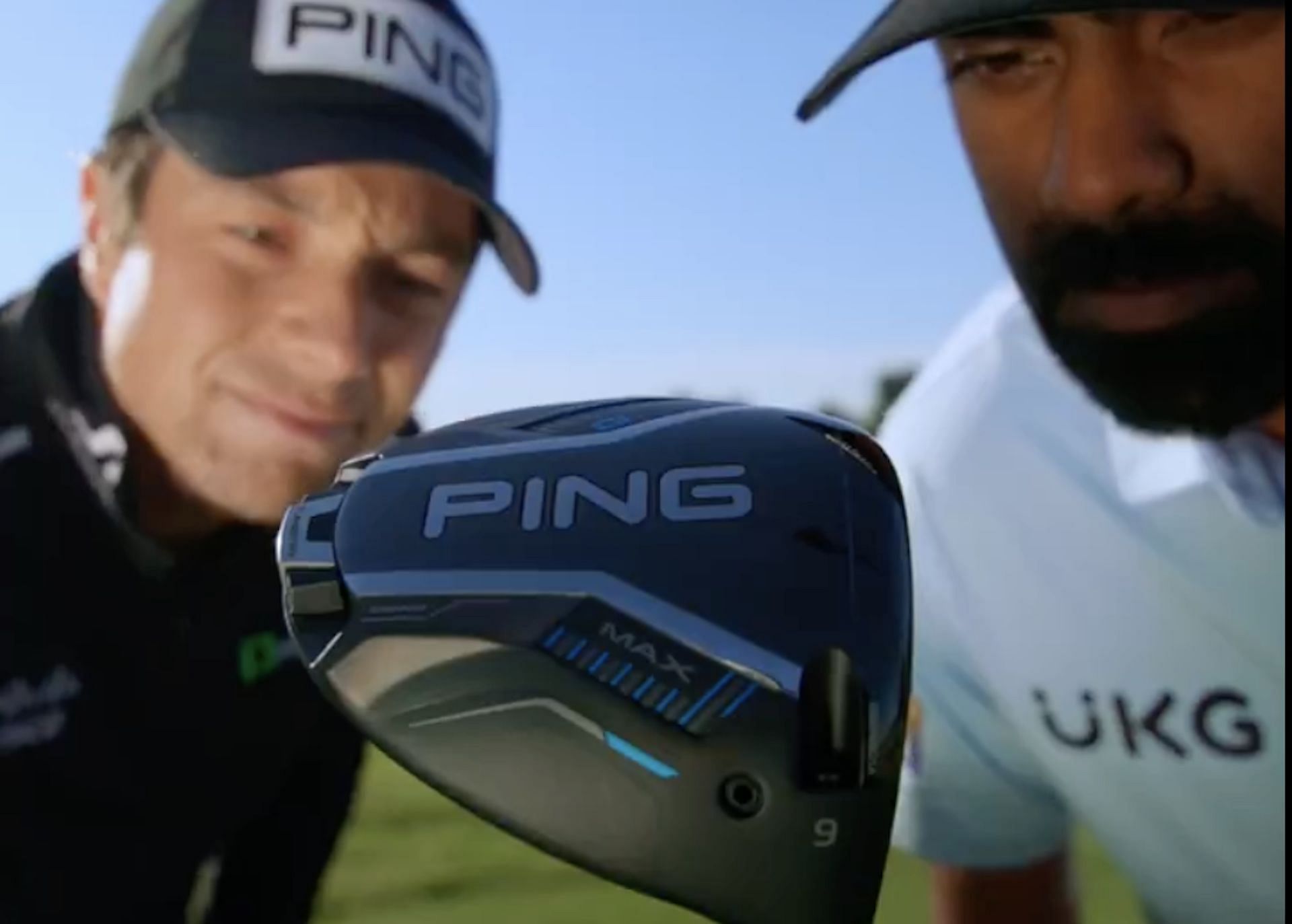 Viktor Hovland and Sahith Theegala with the new PING driver (Image via X @PINGTour)