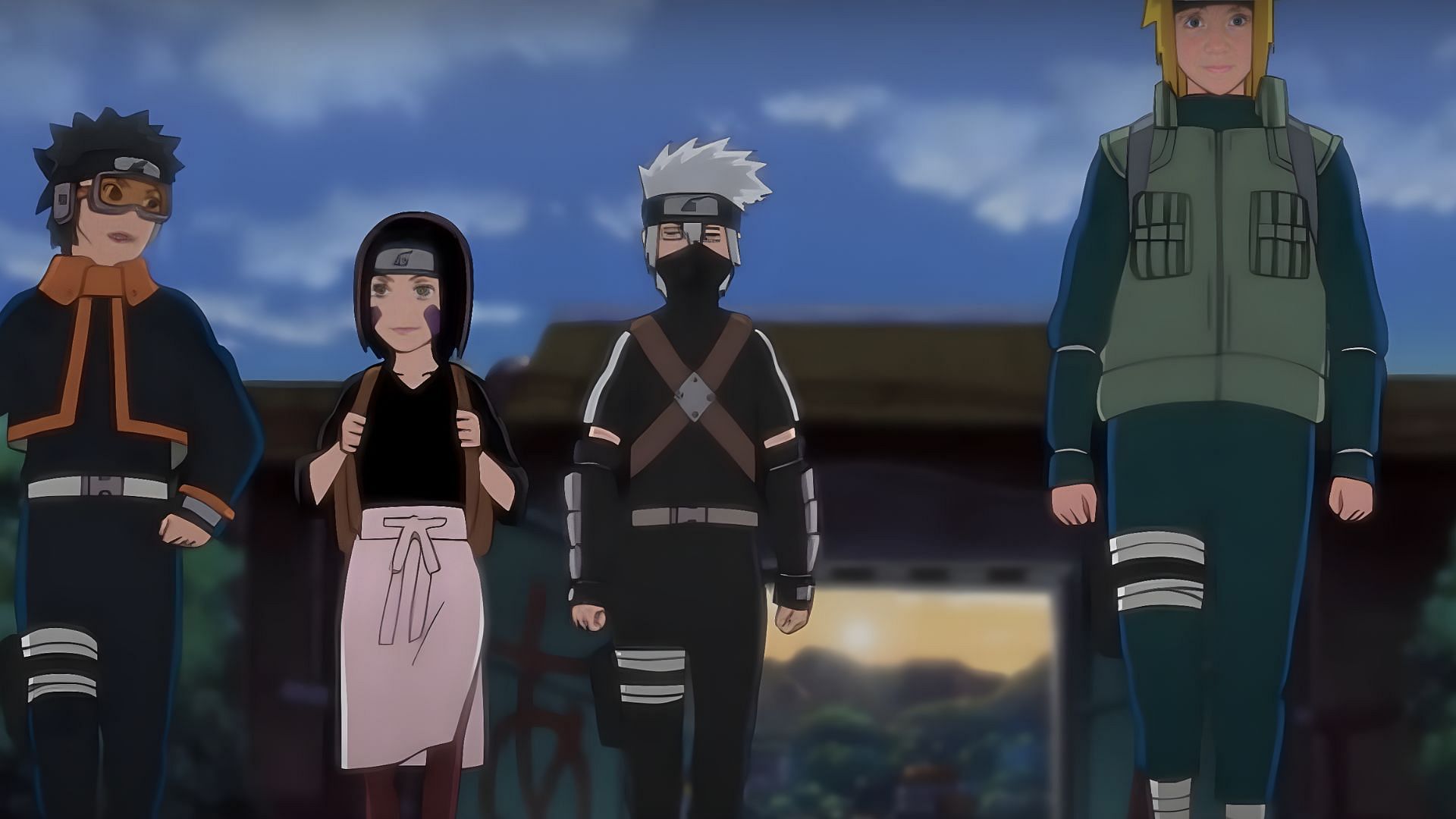 Rin Nohara with Obito and Kakashi (Image via Studio Pierrot)