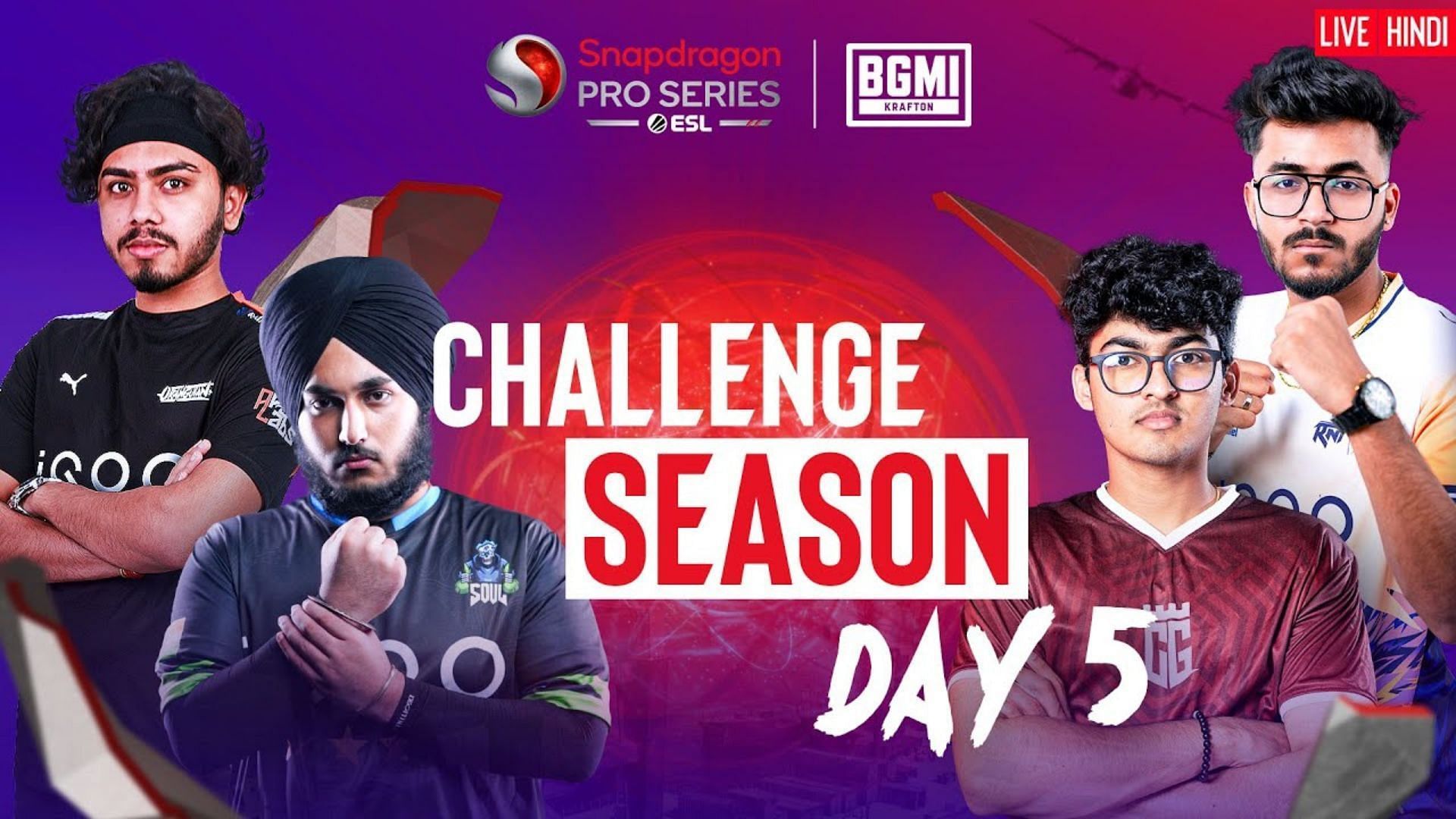 Day 5 of SPS Challenge Season was played on January 4 (Image via YouTube/ESL India)