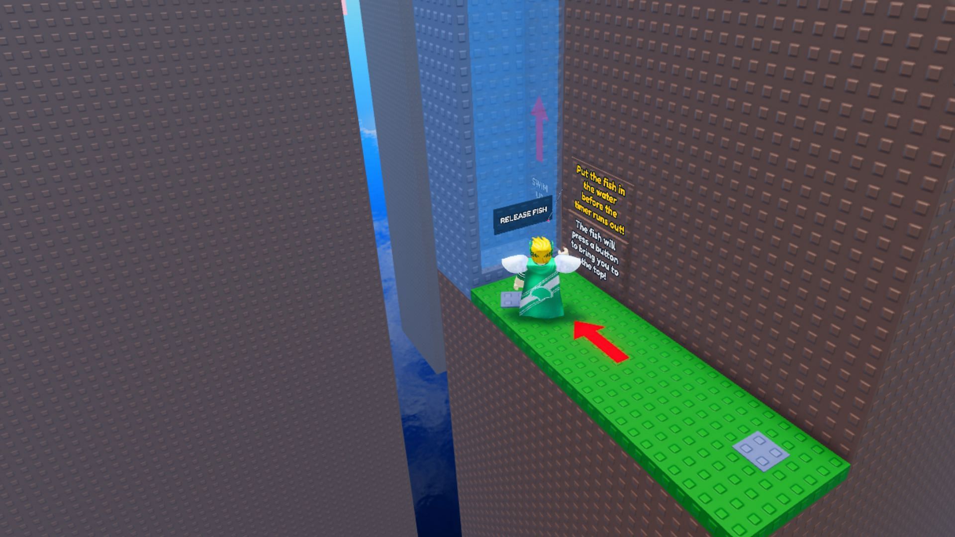 You must release the fish at these points (Image via Roblox)