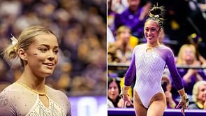 Olivia Dunne gives two-word reaction to glimpses of Kailin Chio's gymnastics routines during LSU's quad meet
