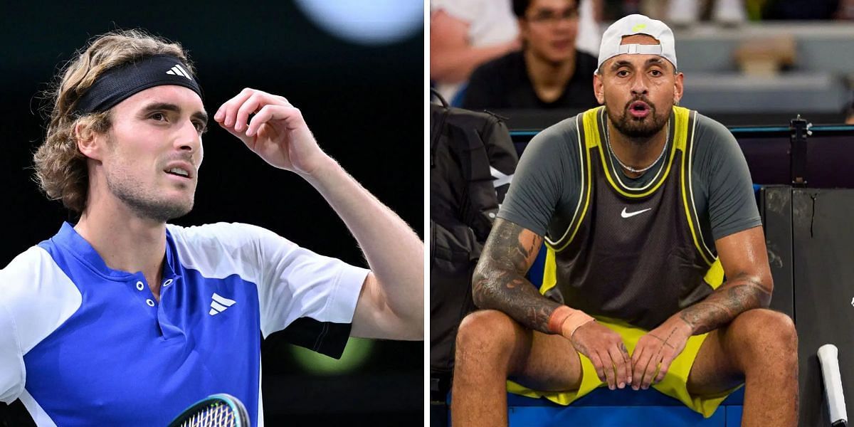 Stefanos Tsitsipas and Nick Kyrgios lost in the second day of the Australian Open (Image Source: Getty)