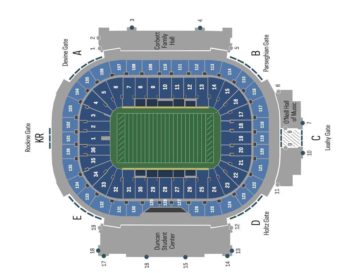 Notre Dame Stadium Seating Chart