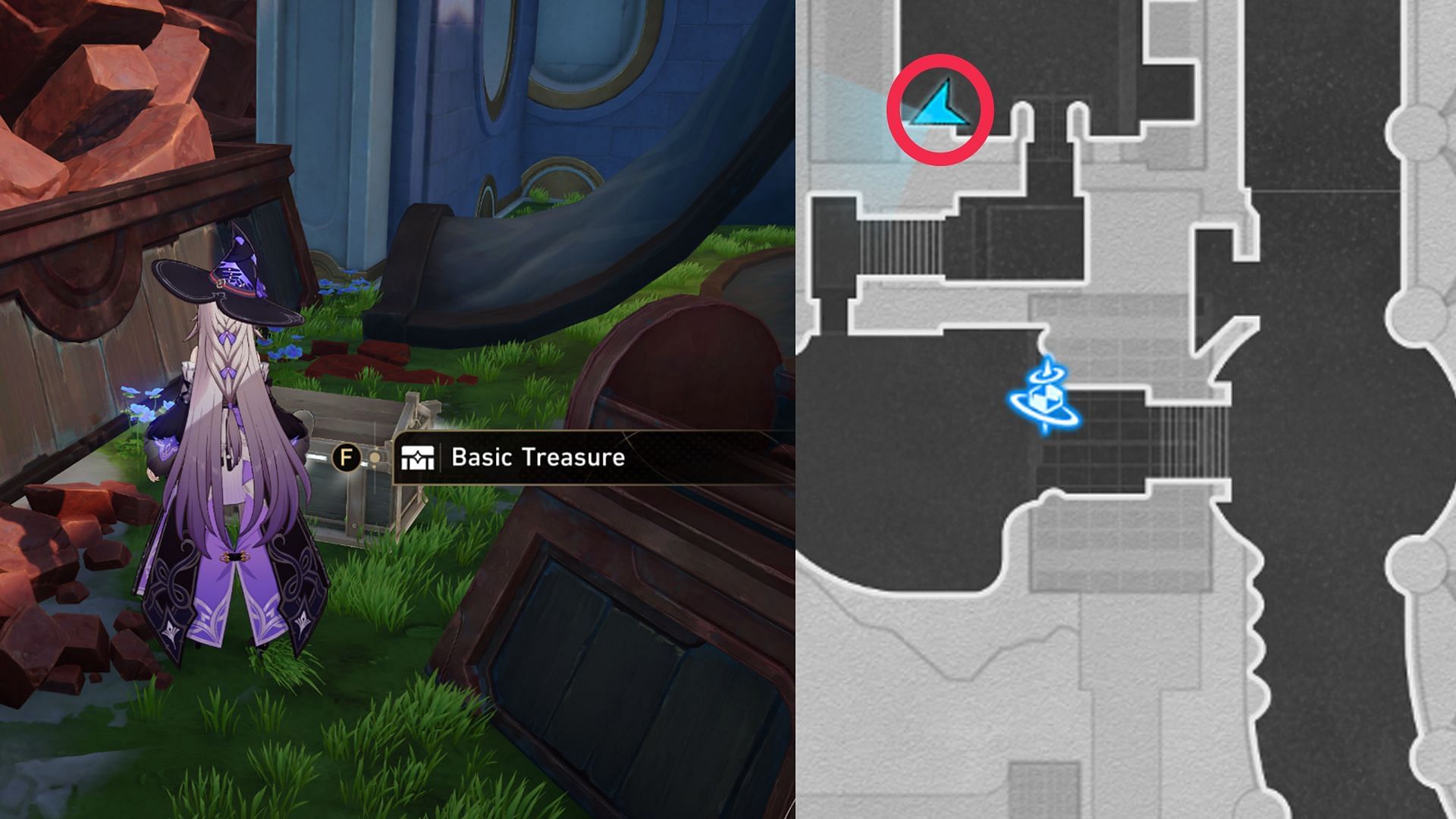 Location of Basic Treasure Chest #27 (Image via HoYoverse)