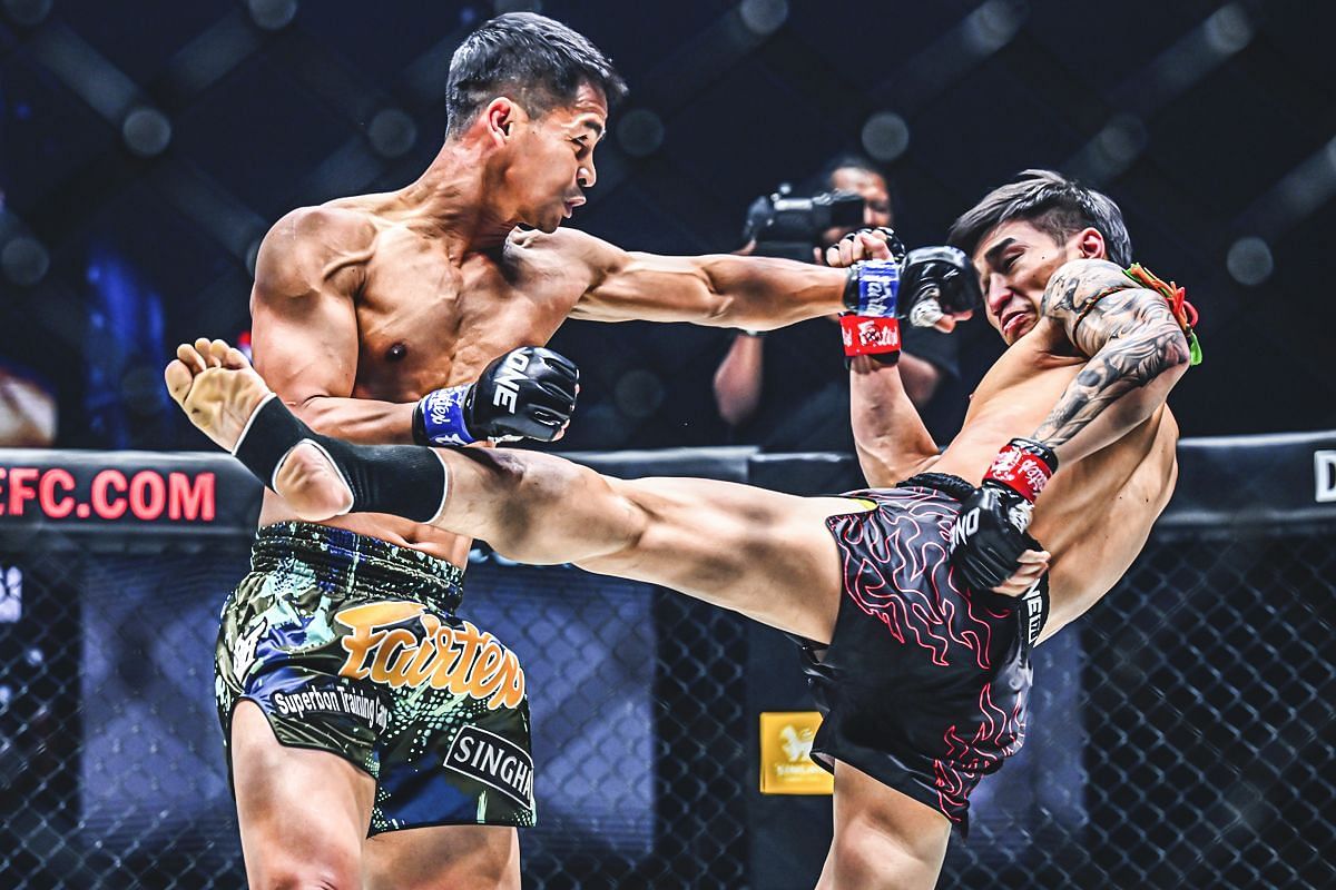 Superbon Singha Mawynn and Tawanchai PK Saenchai - Photo by ONE Championship