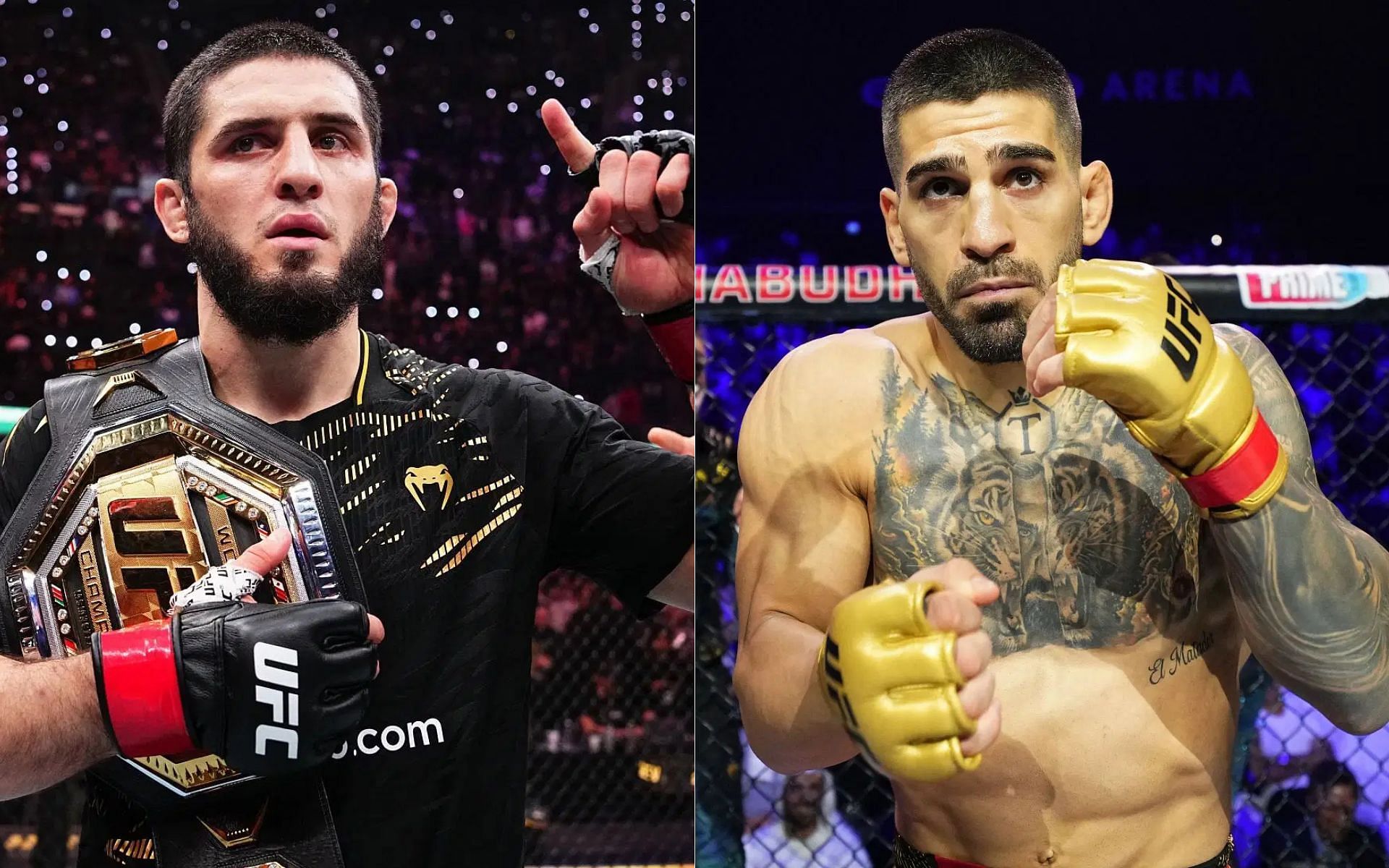 UFC featherweight speaks about Islam Makhachev (left) vs. Ilia Topuria (right) [Image courtesy: Getty]