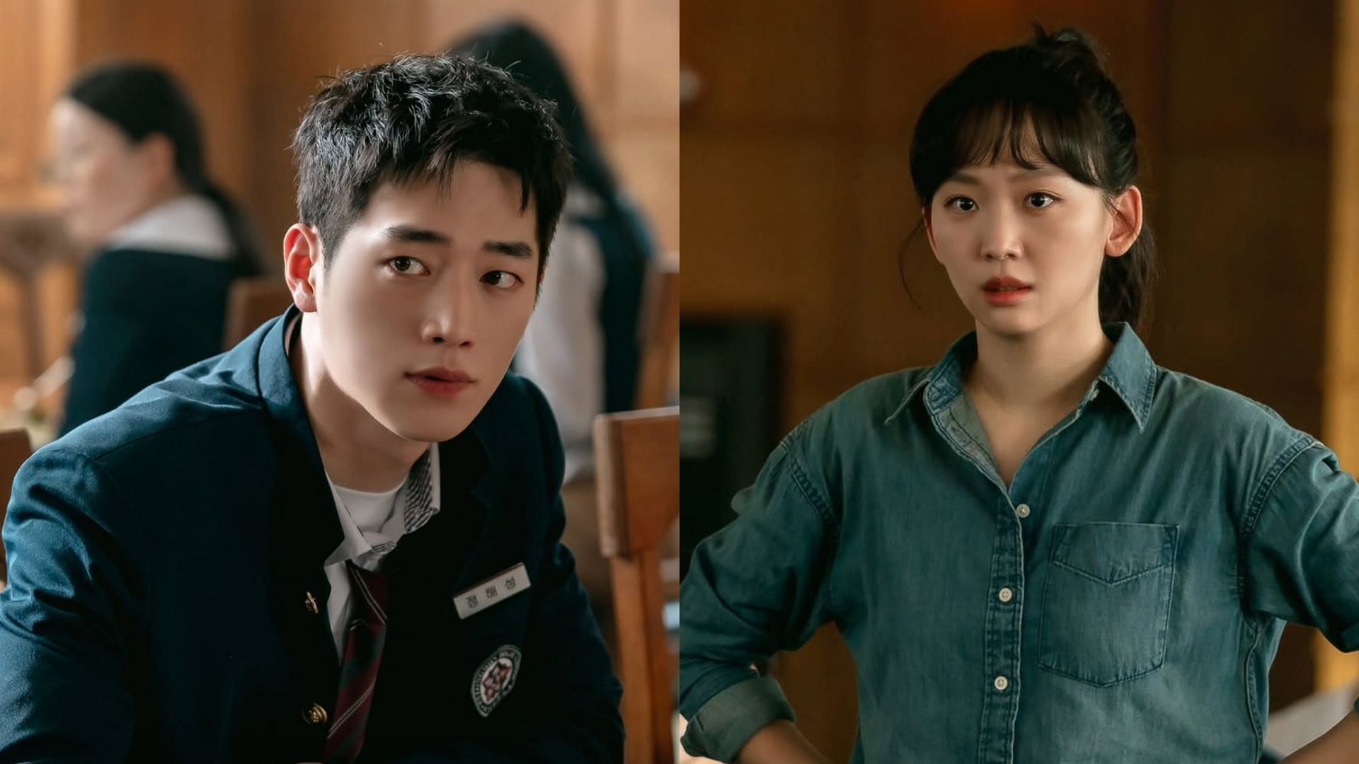 Stills from Undercover High School (Images Via Instagram/@mbcdrama_now) 