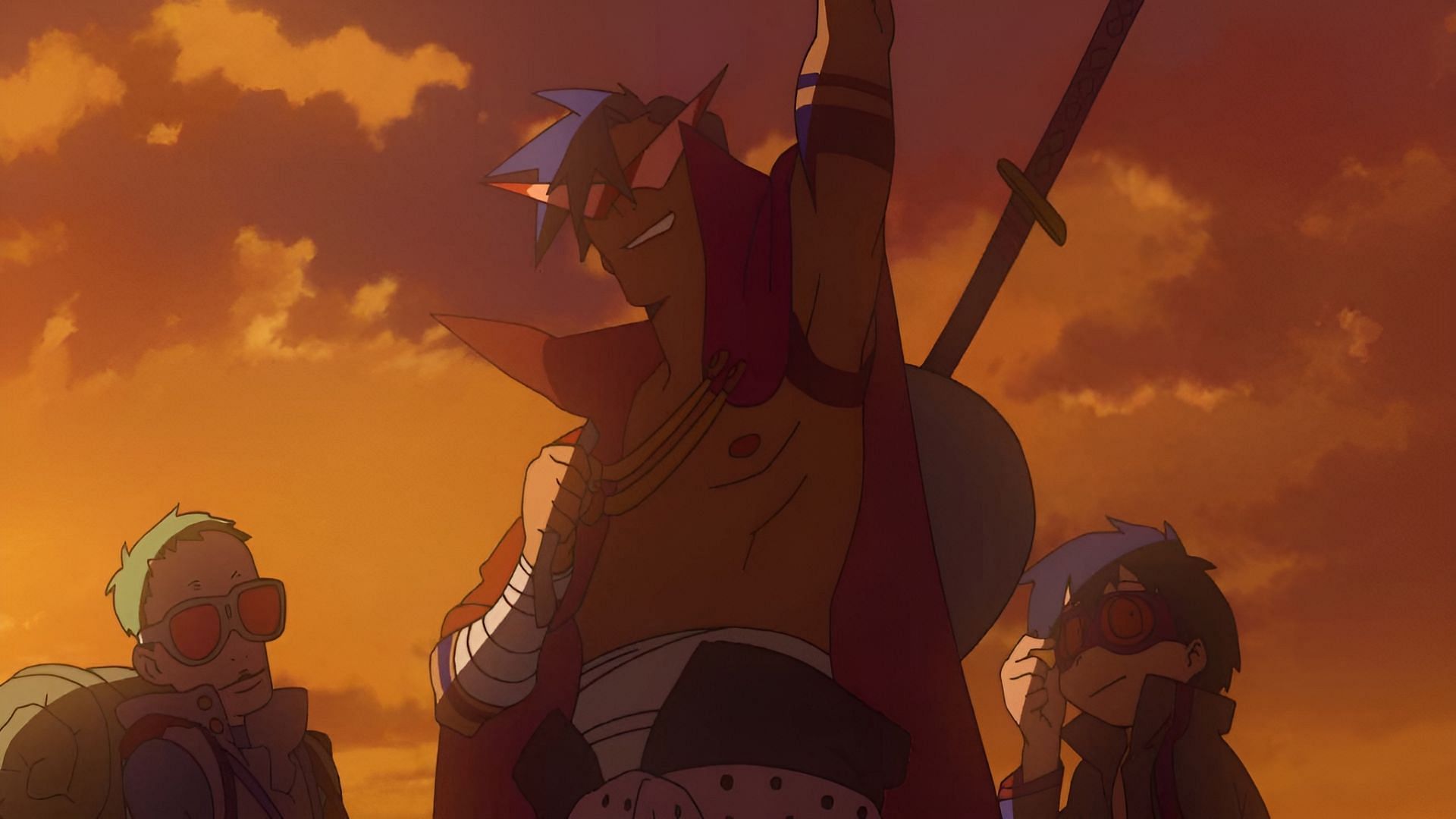 A still of Kamina (Image via Studio Gainax)