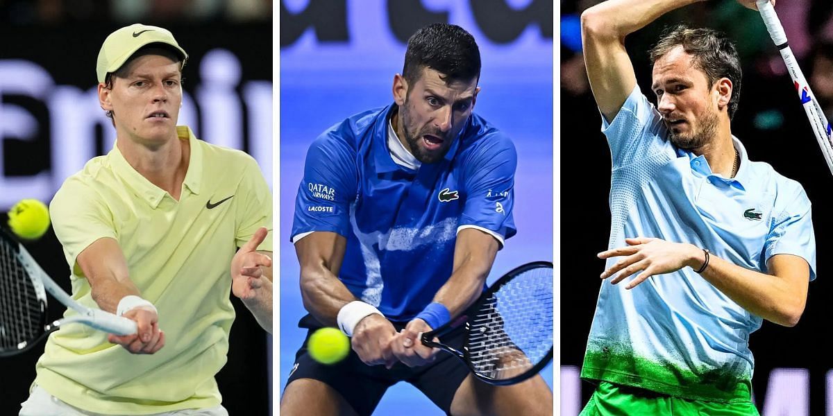 Novak Djokovic and Jannik Sinner maintain ATP rankings position, Daniil Medvedev gets closer to top 5 (Source: Getty Images)