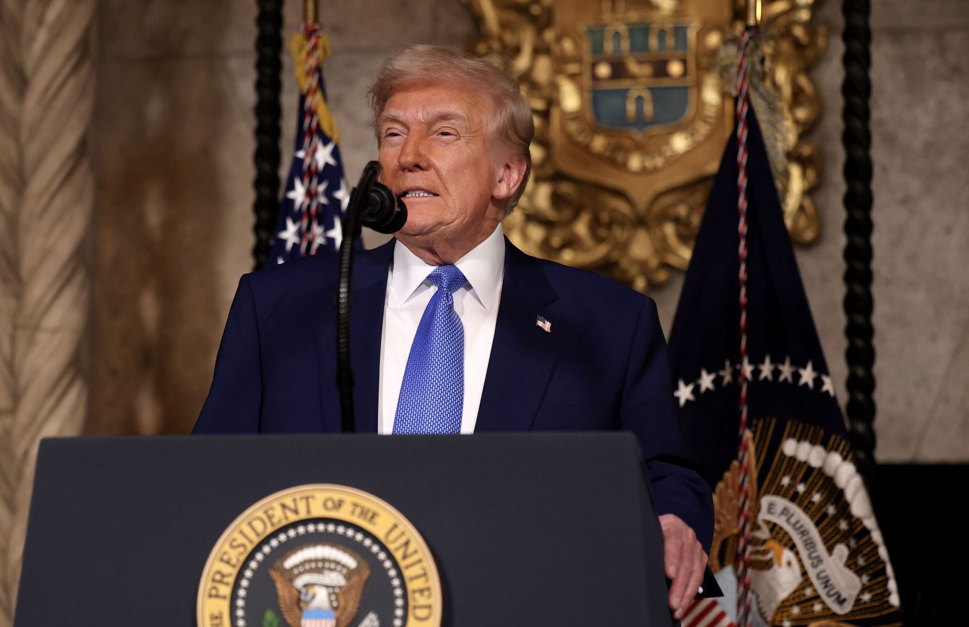 President Trump Signs Executive Orders At Mar-a-Lago In Palm Beach, Florida - Source: Getty