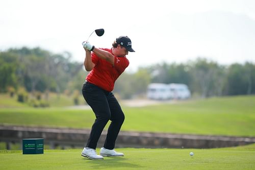 Aldrich Potgieter leads the PGA Tour in driving distance (Image via Getty)