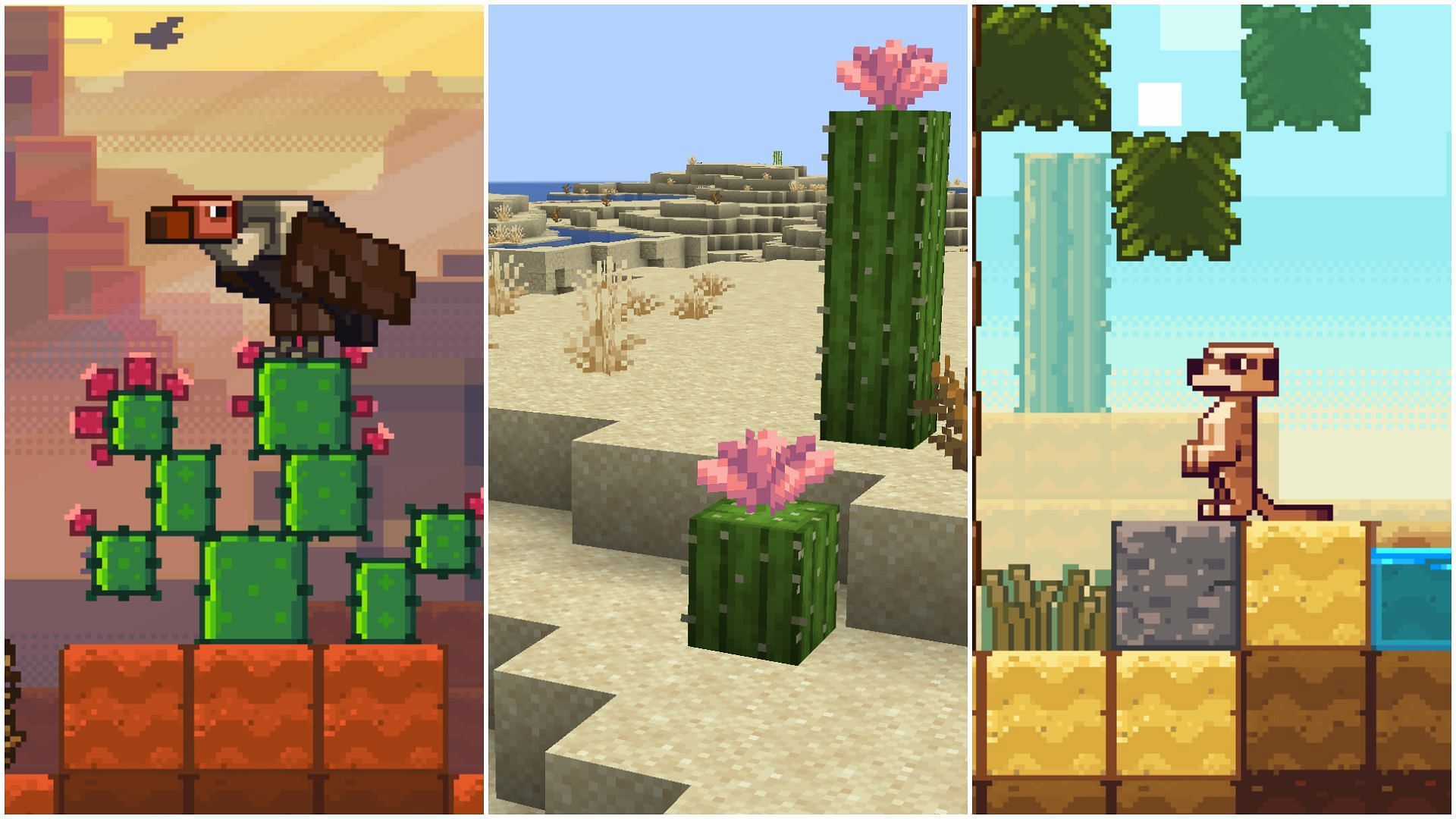 Vultures and meerkats should blend with Deserts and Badlands (Image via Mojang Studios || Sportskeeda Gaming/Mojang)