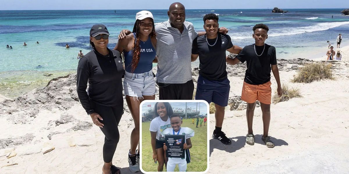 Coco Gauff with her family; ( Source - Getty Images, (Instagram @cocogauff)