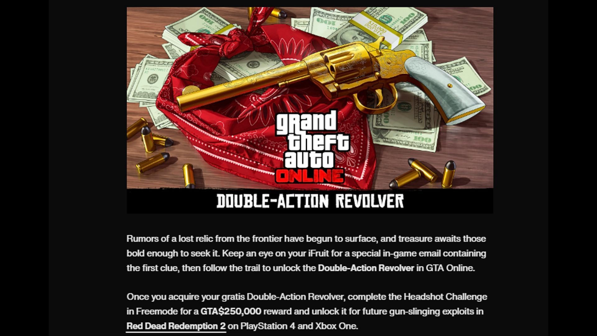 Double Action Revolver event Newswire (Image via Rockstar Games)