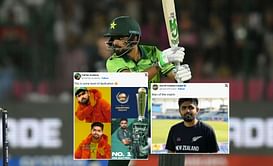 "Statpadding King, THE BOBBY BADSHAH"- Fans slam Babar Azam for his sedate half-century in 321 chase during PAK vs NZ Champions Trophy 2025 clash