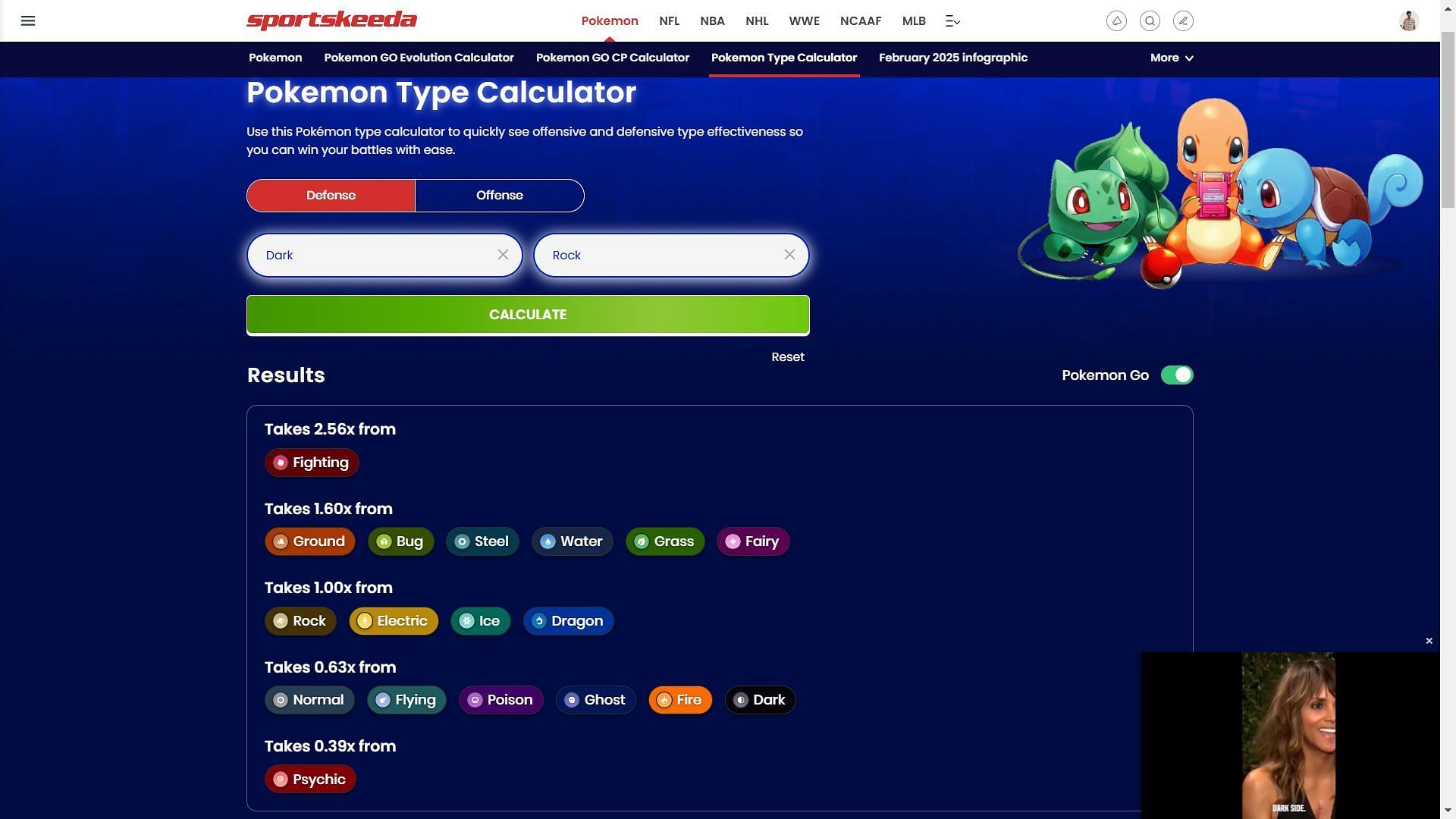 Mega Tyranitar-type matchups (Image via Sportskeeda)