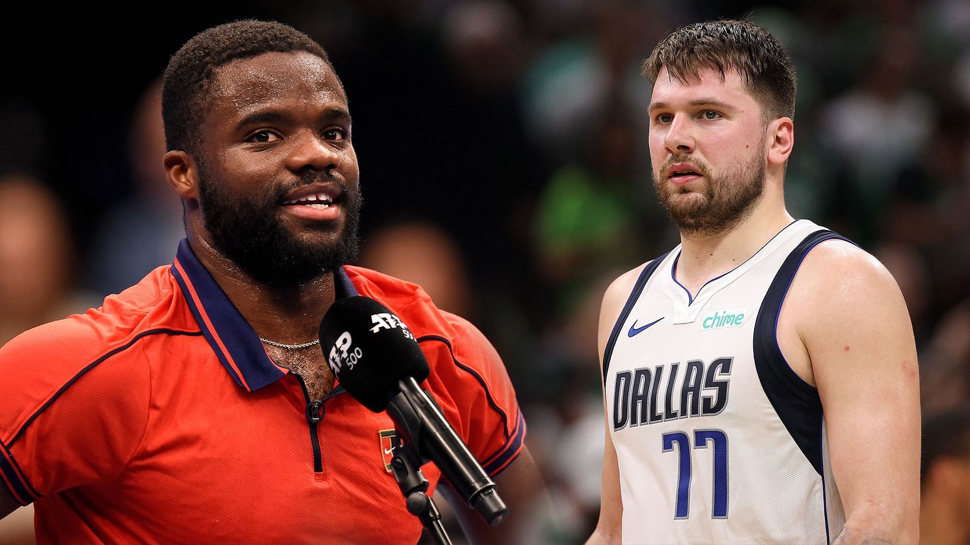 Frances Tiafoe and Luka Doncic. Souce: Getty