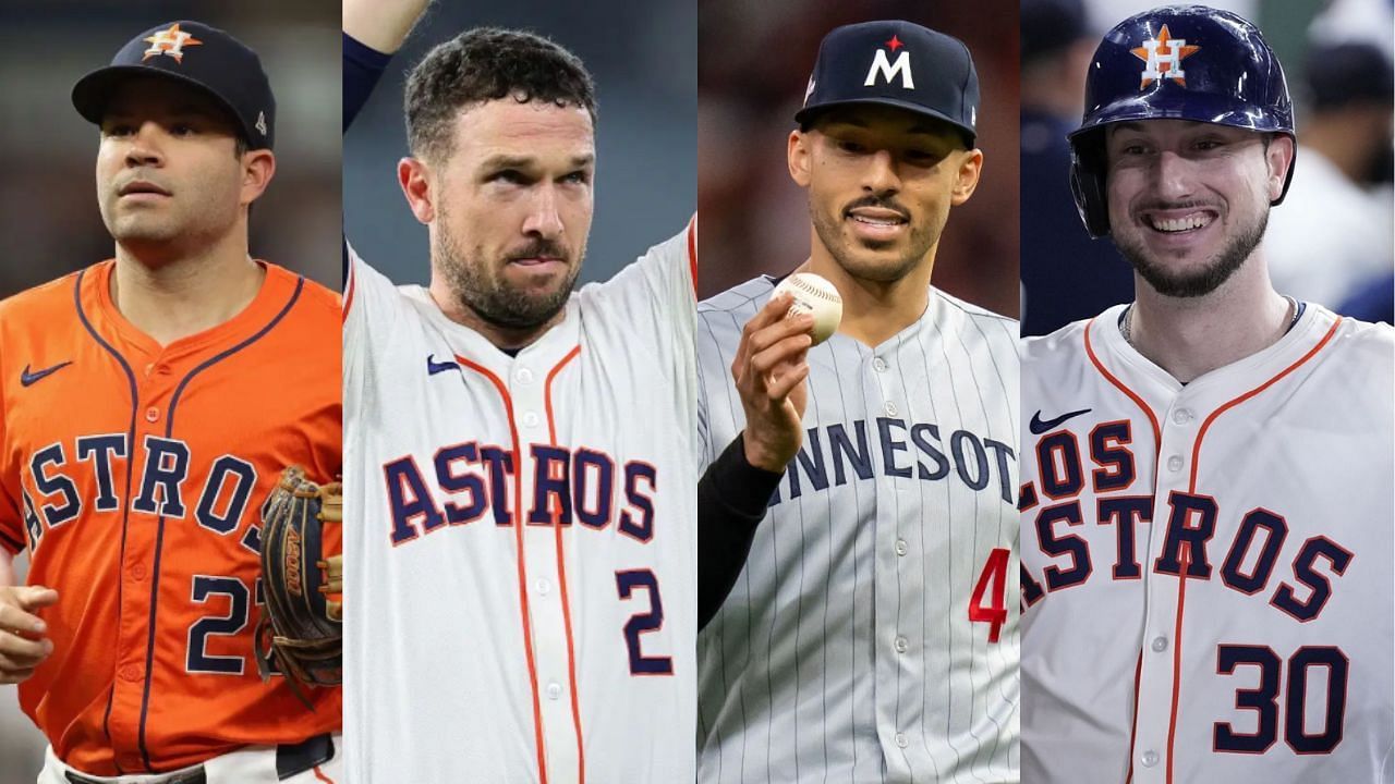 (Left to Right) Jose Altuve, Alex Bregman, Carlos Correa and Kyle Tucker (Images from - Getty)