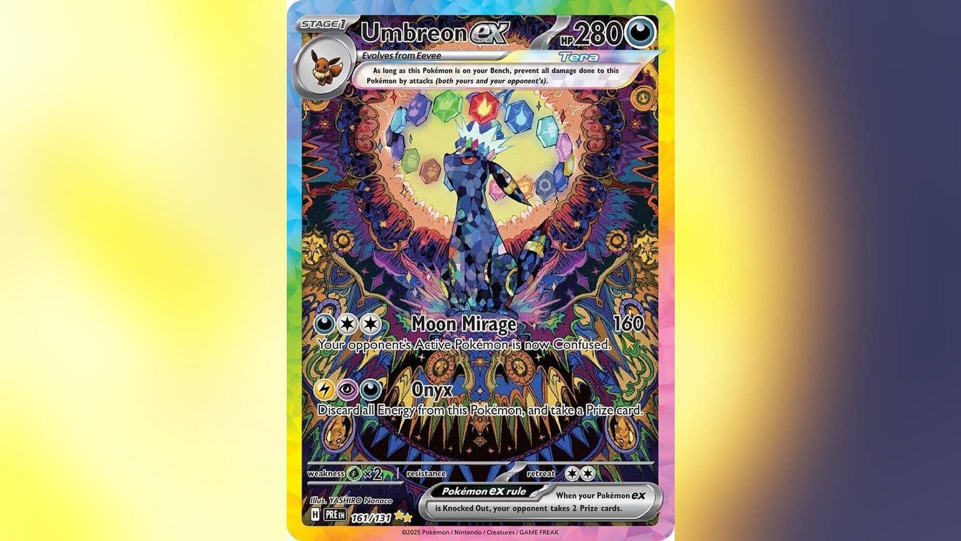 Umbreon ex is the most expensive card released in the ninth generation of the Pokemon TCG by far (Image via The Pokemon Company)