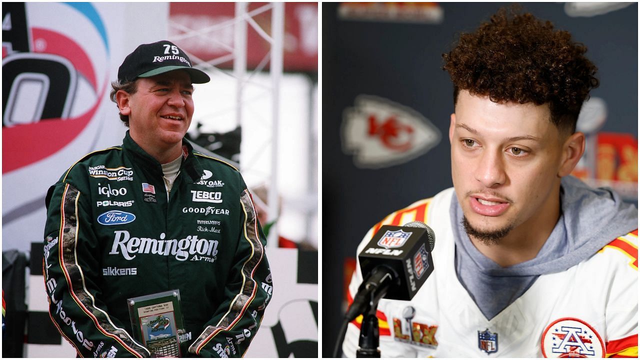 In Picture: Former NASCAR driver Rick Mast and NFL Star Patrick Mahomes. Credit: Imagn Images