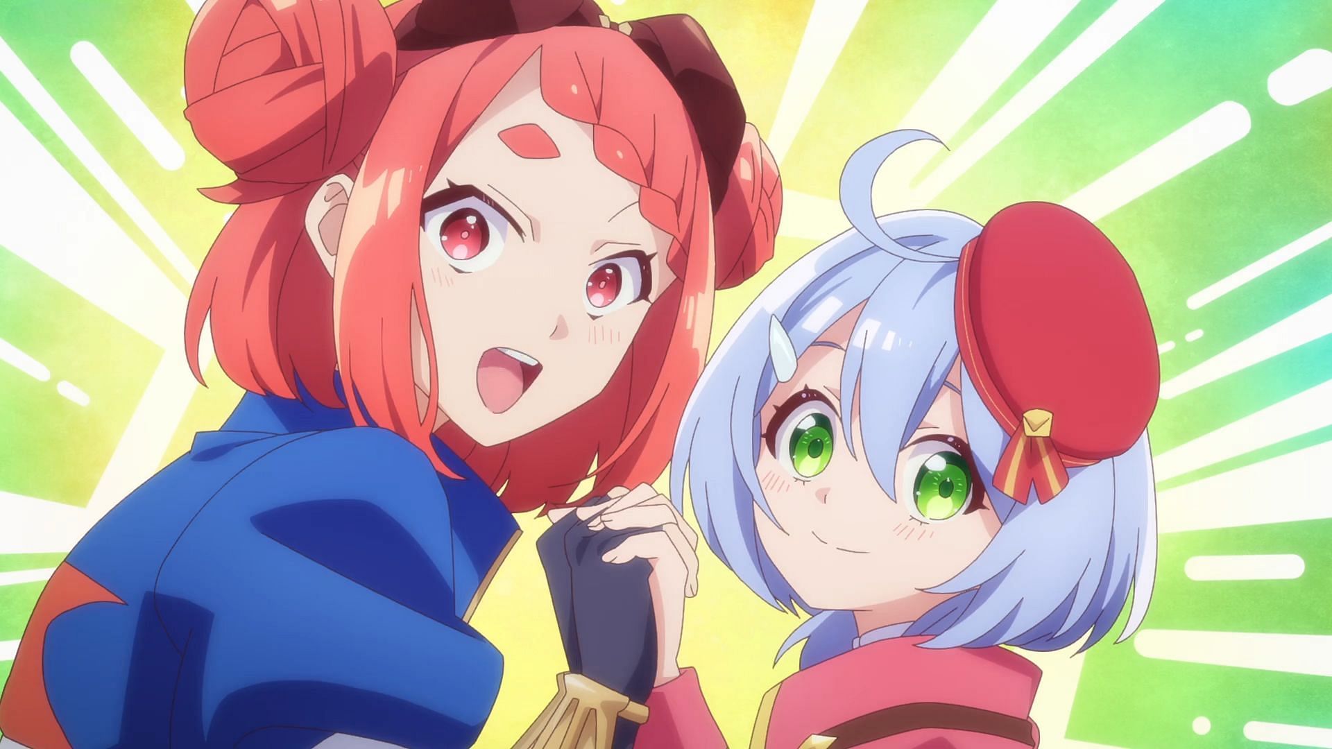 Monica Bolst and Ayla as seen in Bogus Skill &quot;Fruitmaster&quot; episode 8 (Image via Asahi Production)