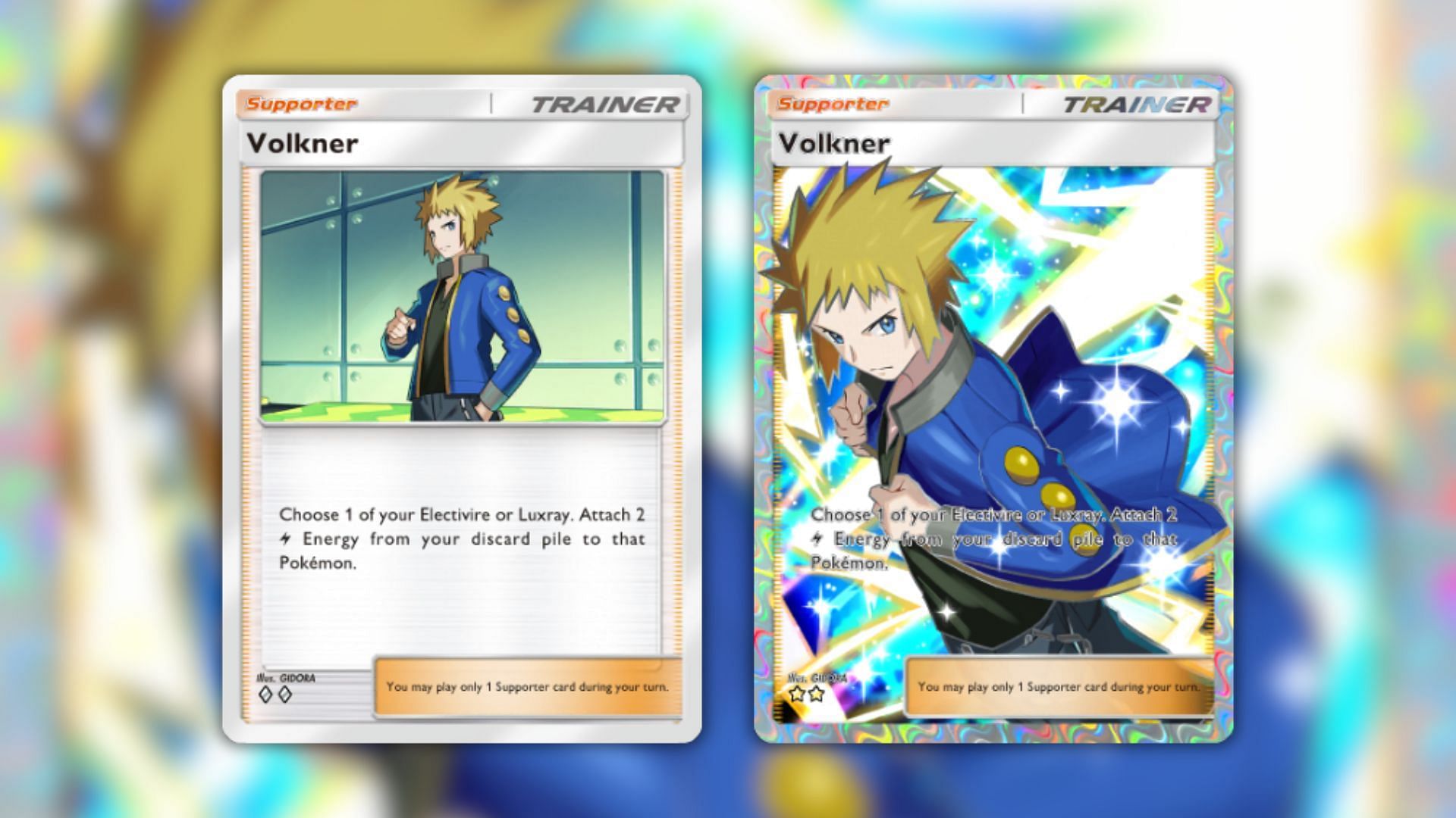 All Volkner variants as seen in the game (Image via The Pokemon Company)