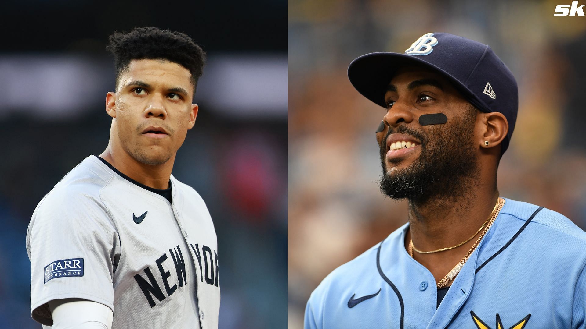 Yandy Diaz of the Tampa Bay Rays takes the field for a game against Toronto Blue Jays at Tropicana Field (Source: Getty)