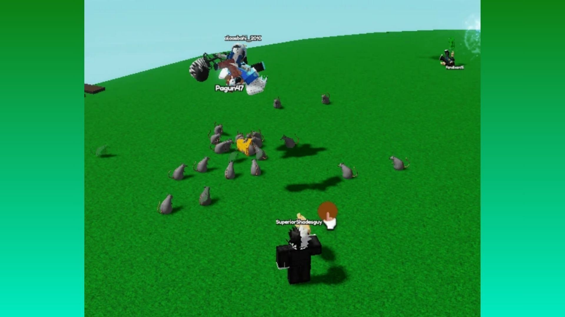 Use the cheese to summon rats and damage the enemy (Image via Roblox)